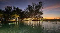 Sunset at the pool bar