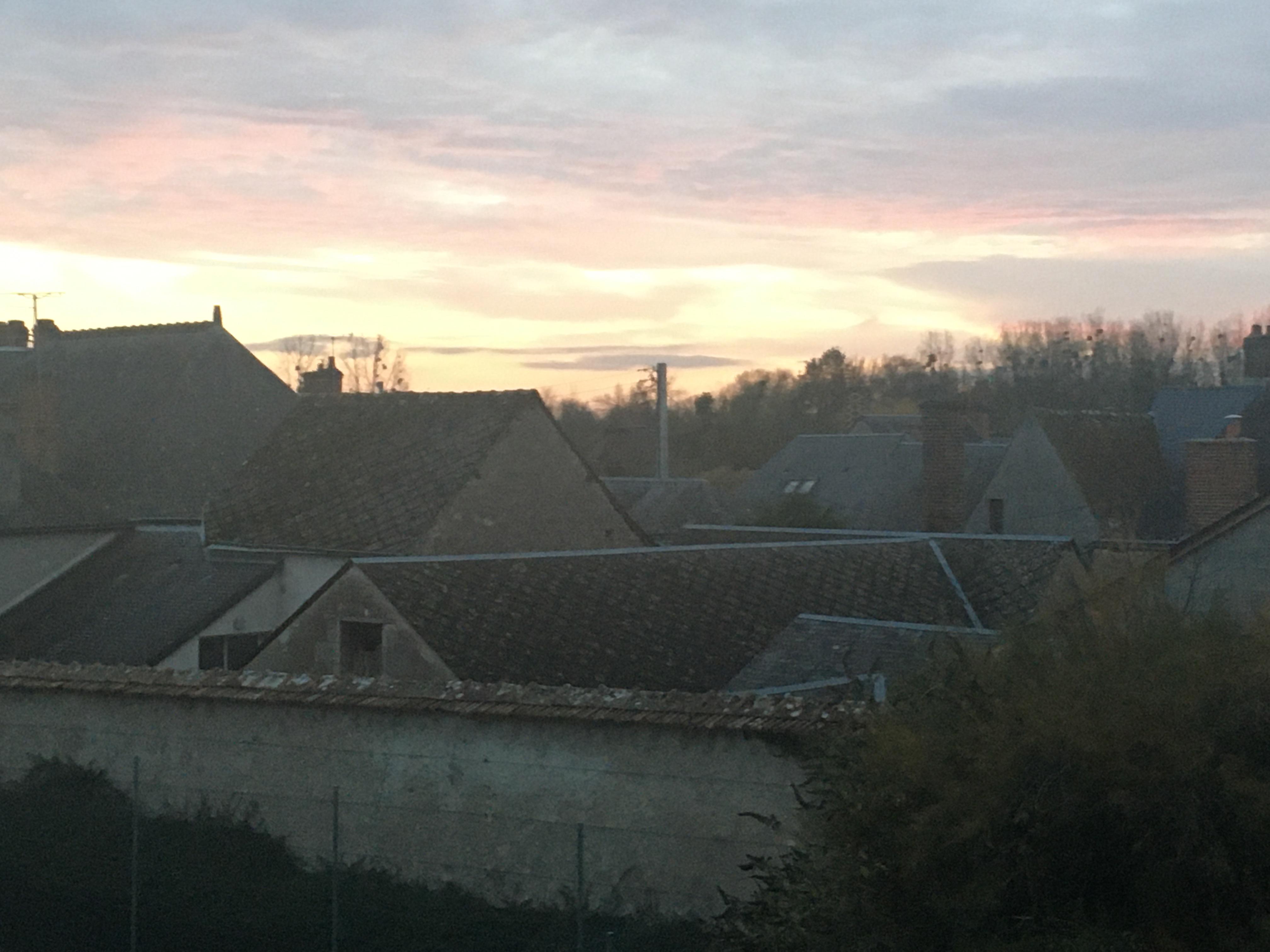 Sunset from the back porch of the Chateau.