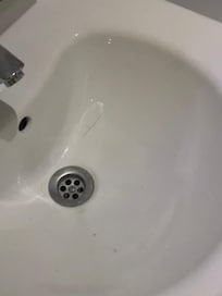 The broken sink