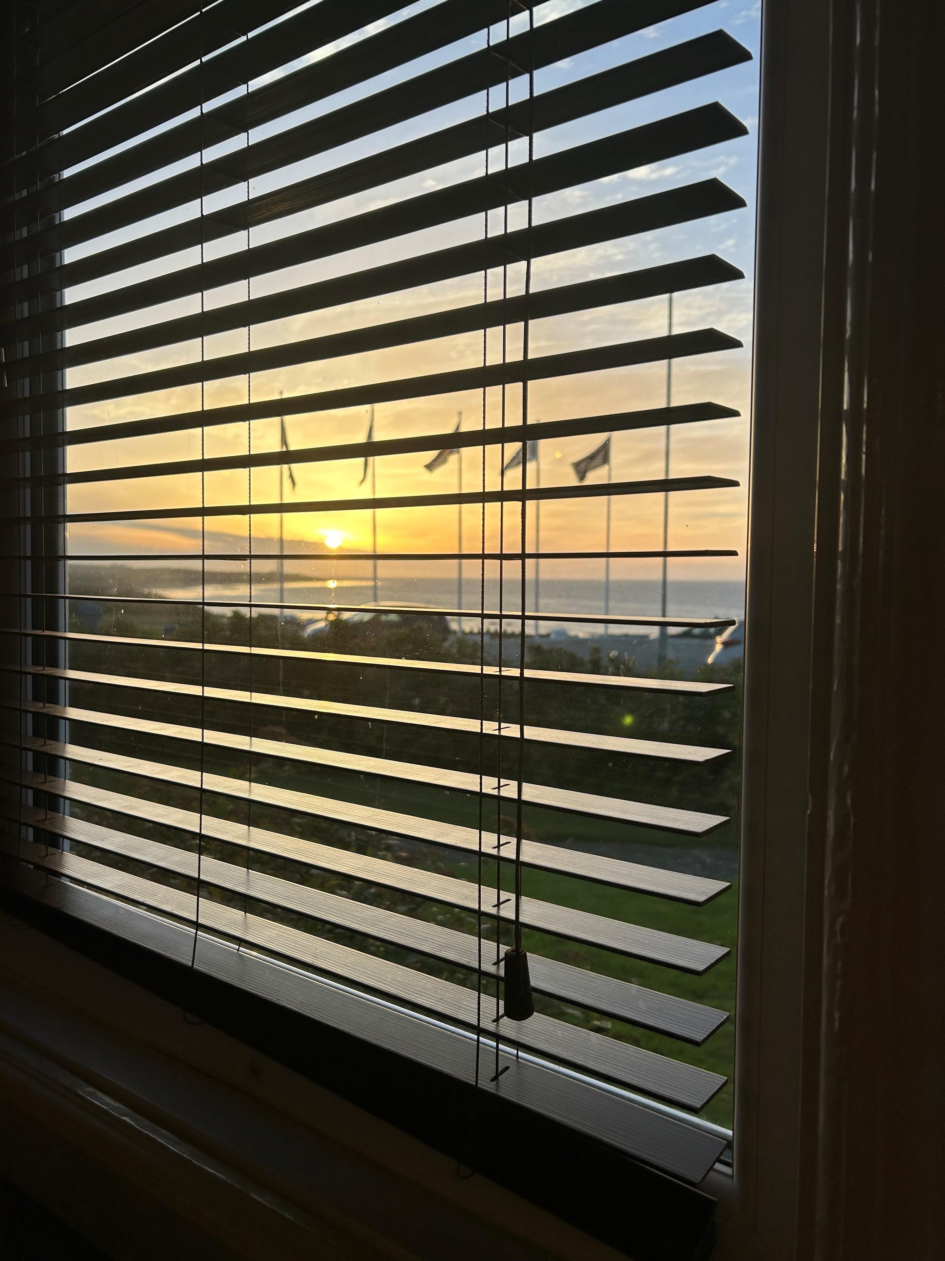 Great sunset from the dining room 