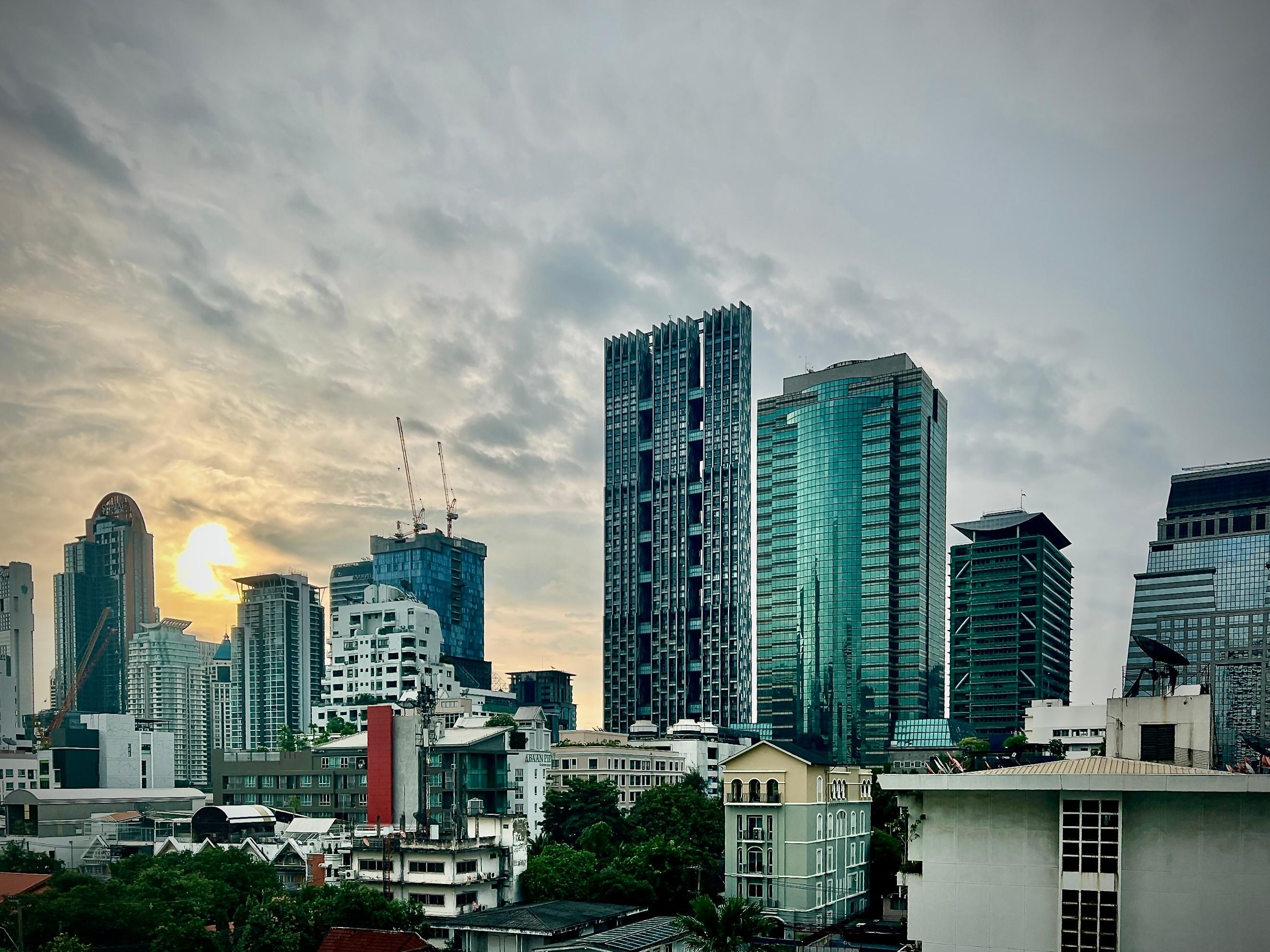 清晨在陽台拍攝的照片