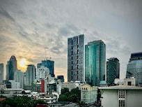 清晨在陽台拍攝的照片