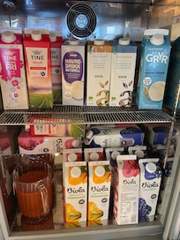 Great choice of every type of milk and non dairy options.