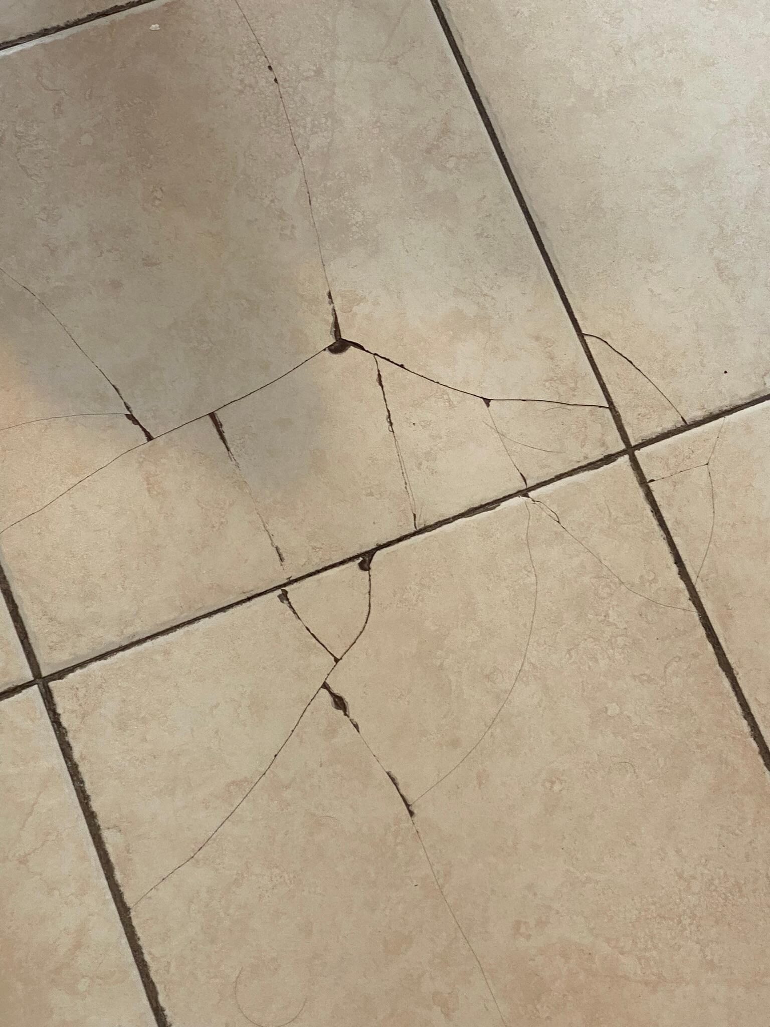 Multiple broken tile