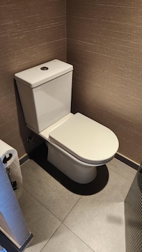 Toilet cubicle is about 0.8x1m