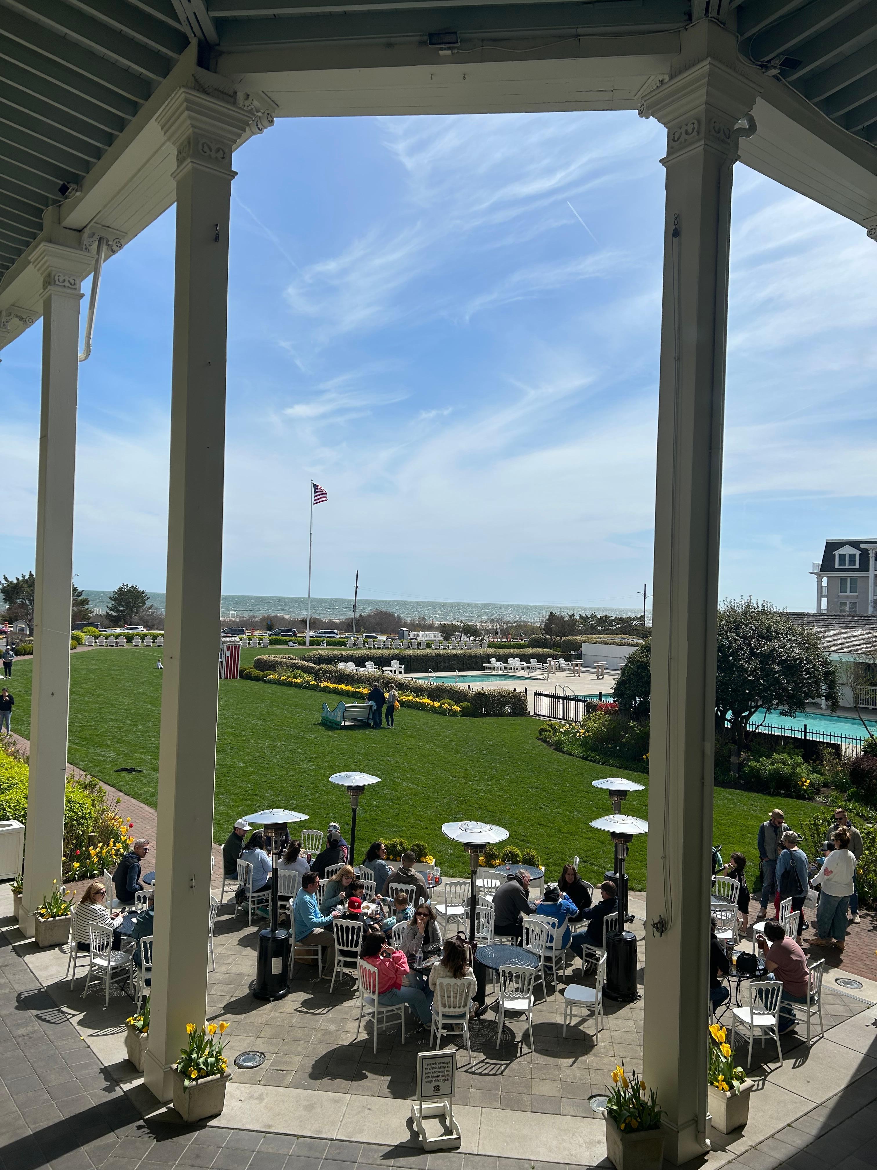 Second floor view of the lawn.