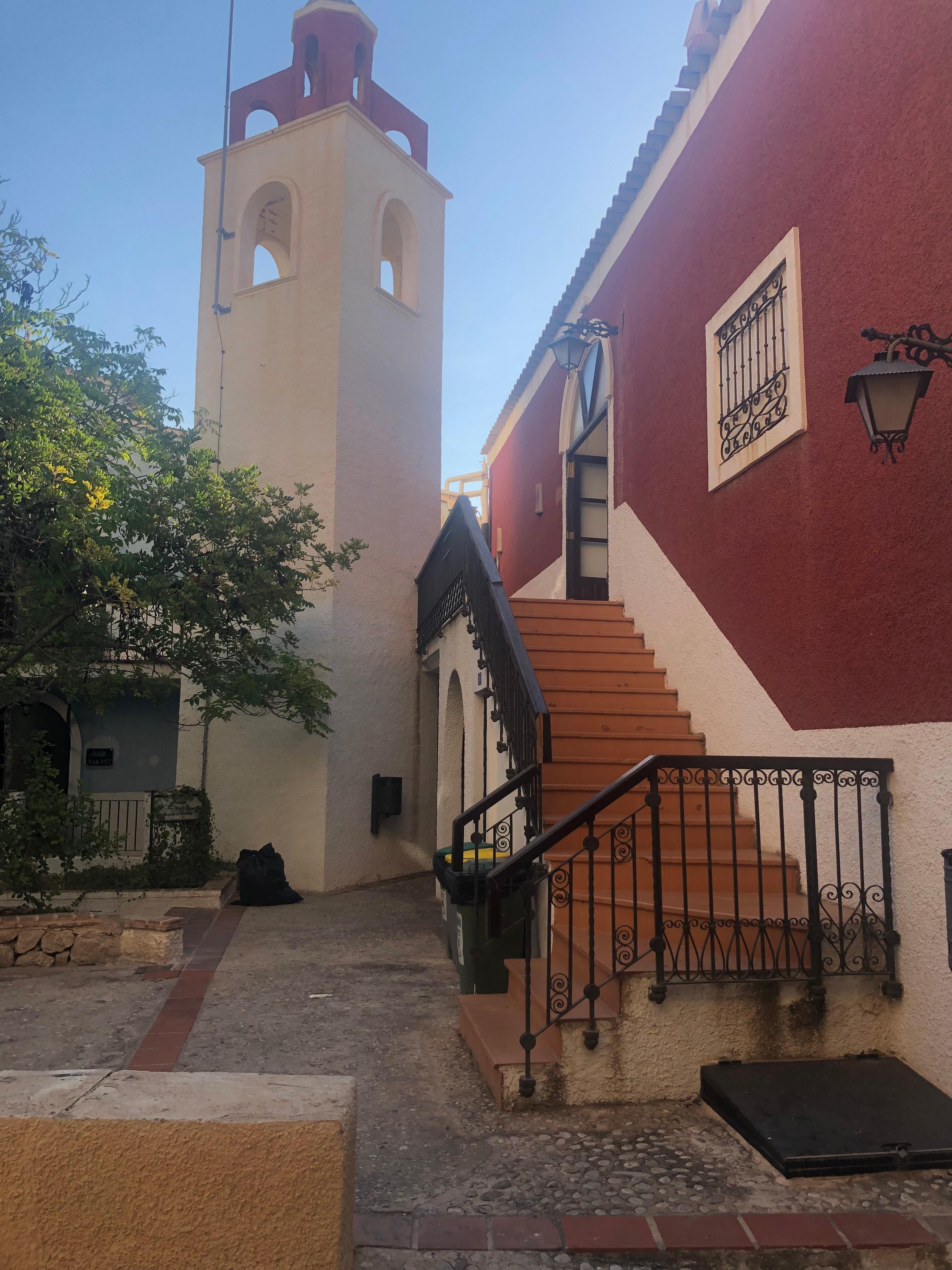 Stairs to rooms