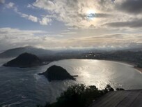 Vue depuis la chambre sur la baie de la concha