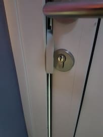 Foam door stopper wedging door open
