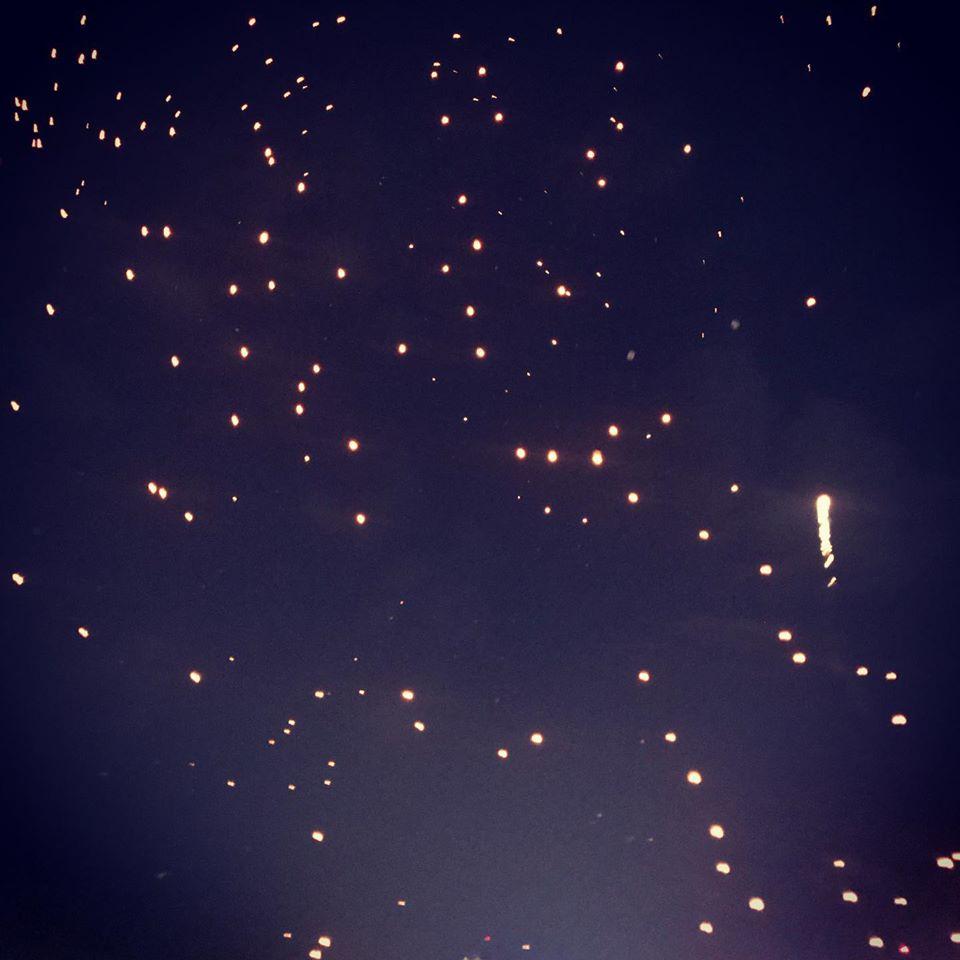 This is from my balcony for most of the night watching lanterns float into the sky for Yi Peng! It was absolutely spectacular! 