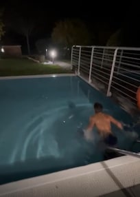 Bagno notturno nella piscina privata… 5 gradi!!!