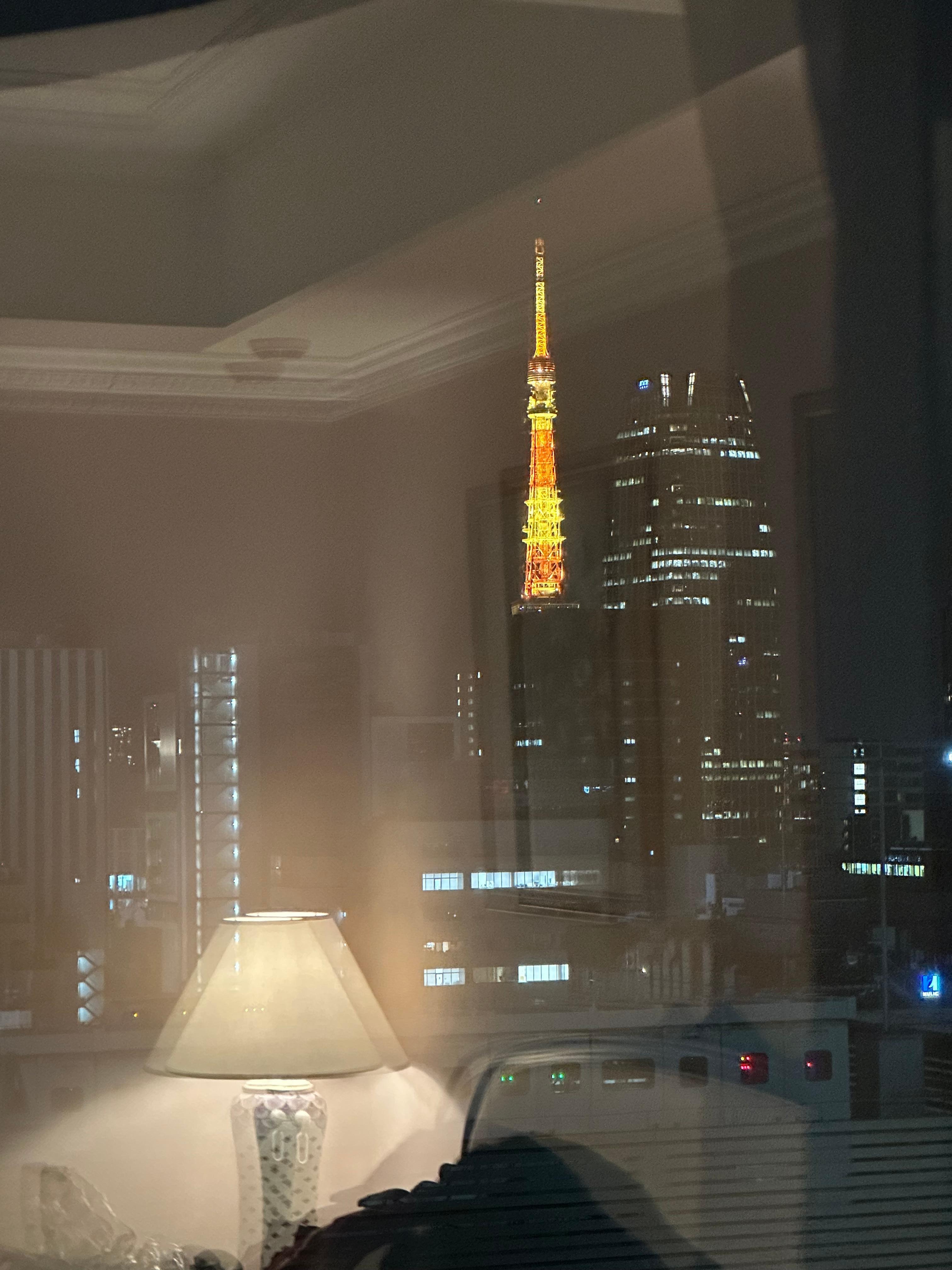 View of Tokyo tower from our room