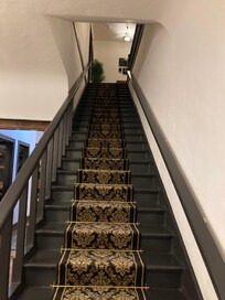 Steep stairs, no elevator