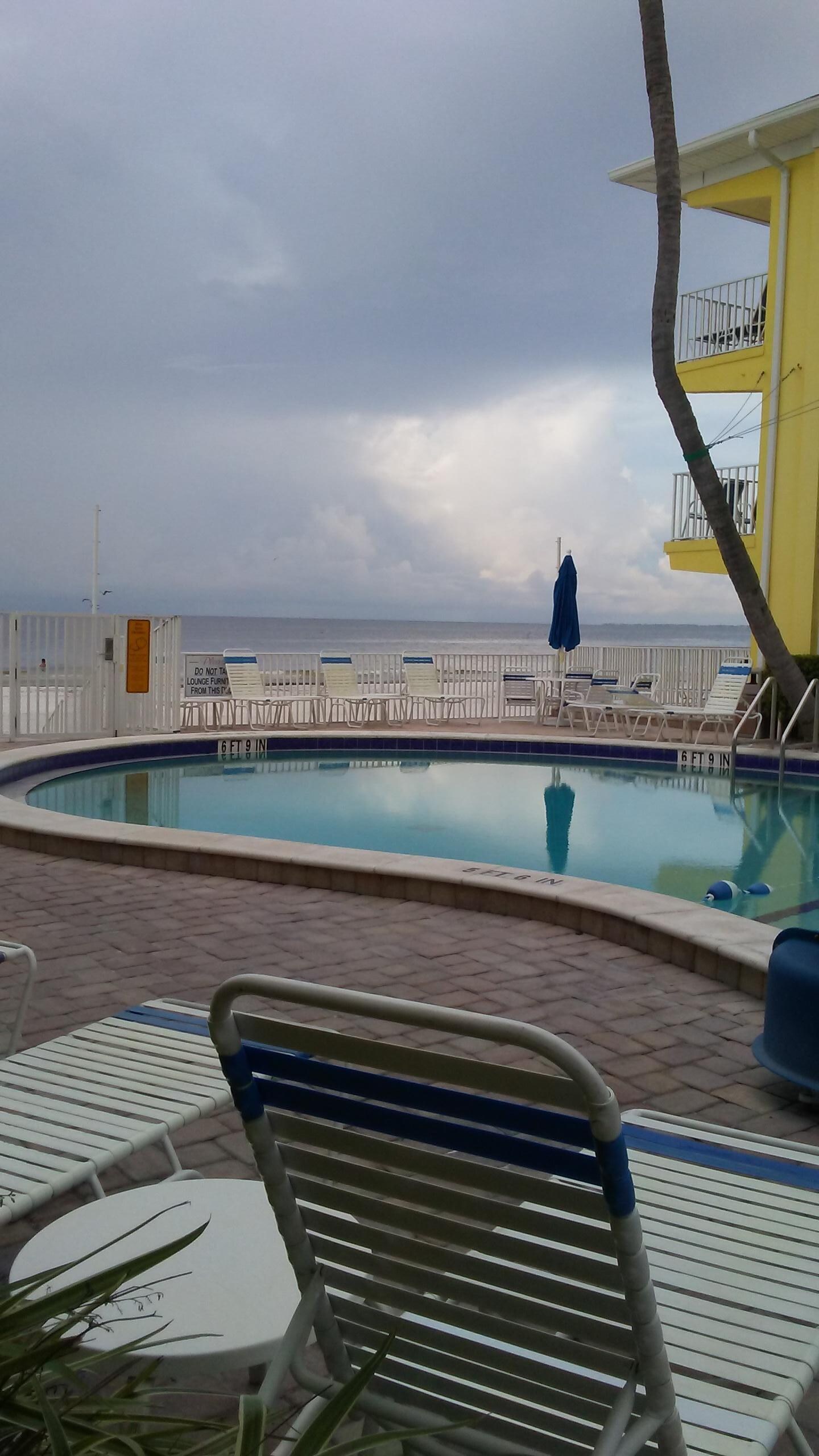 Right on the beach
