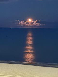 Moon over the Sea,from the balcony.