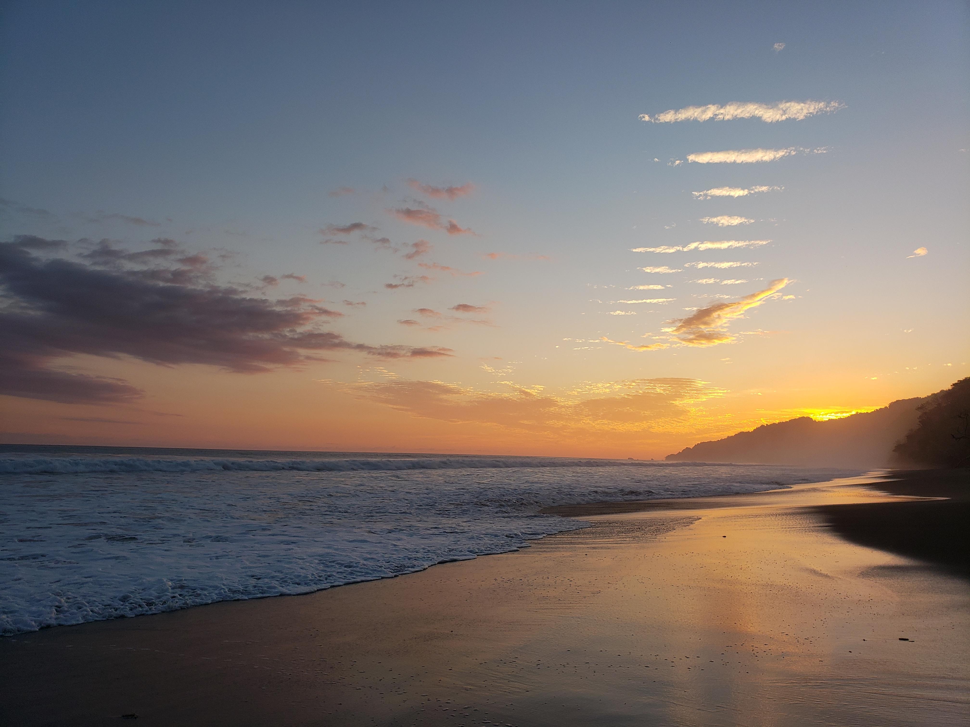 Sunset at the beach, just 10 meters away from the hotel