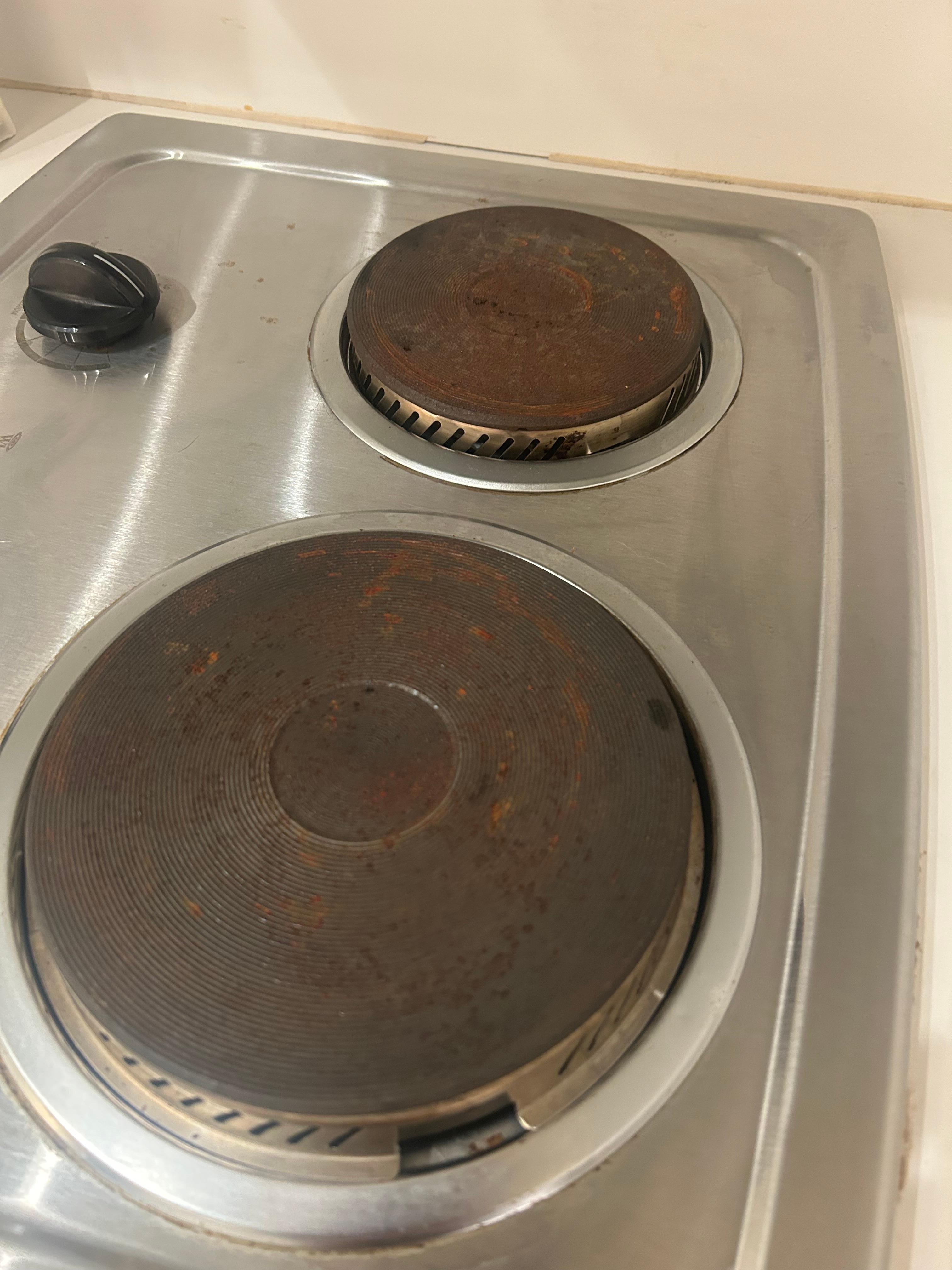 Rust on stove. 