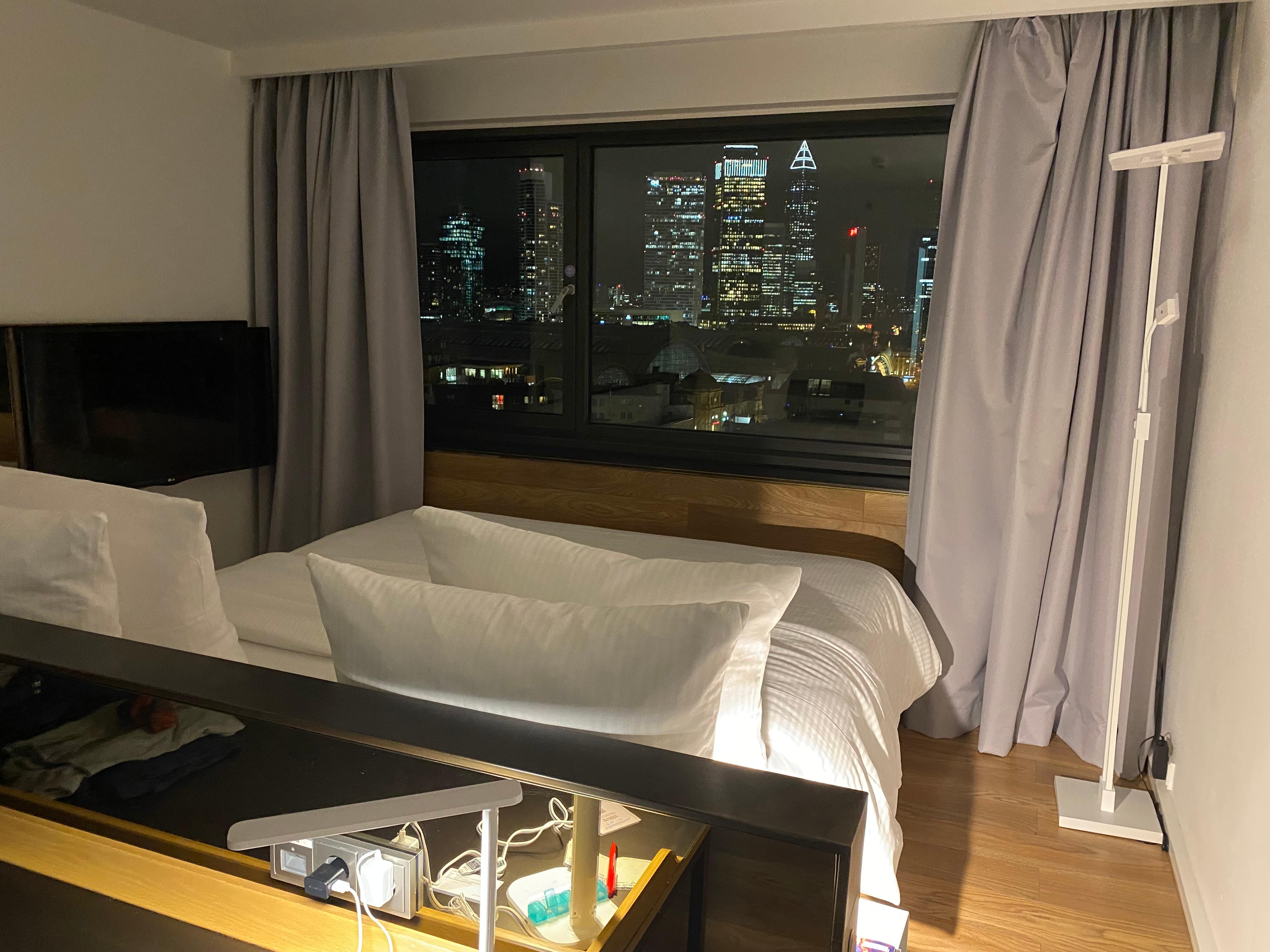 Room with a splendid city view. 