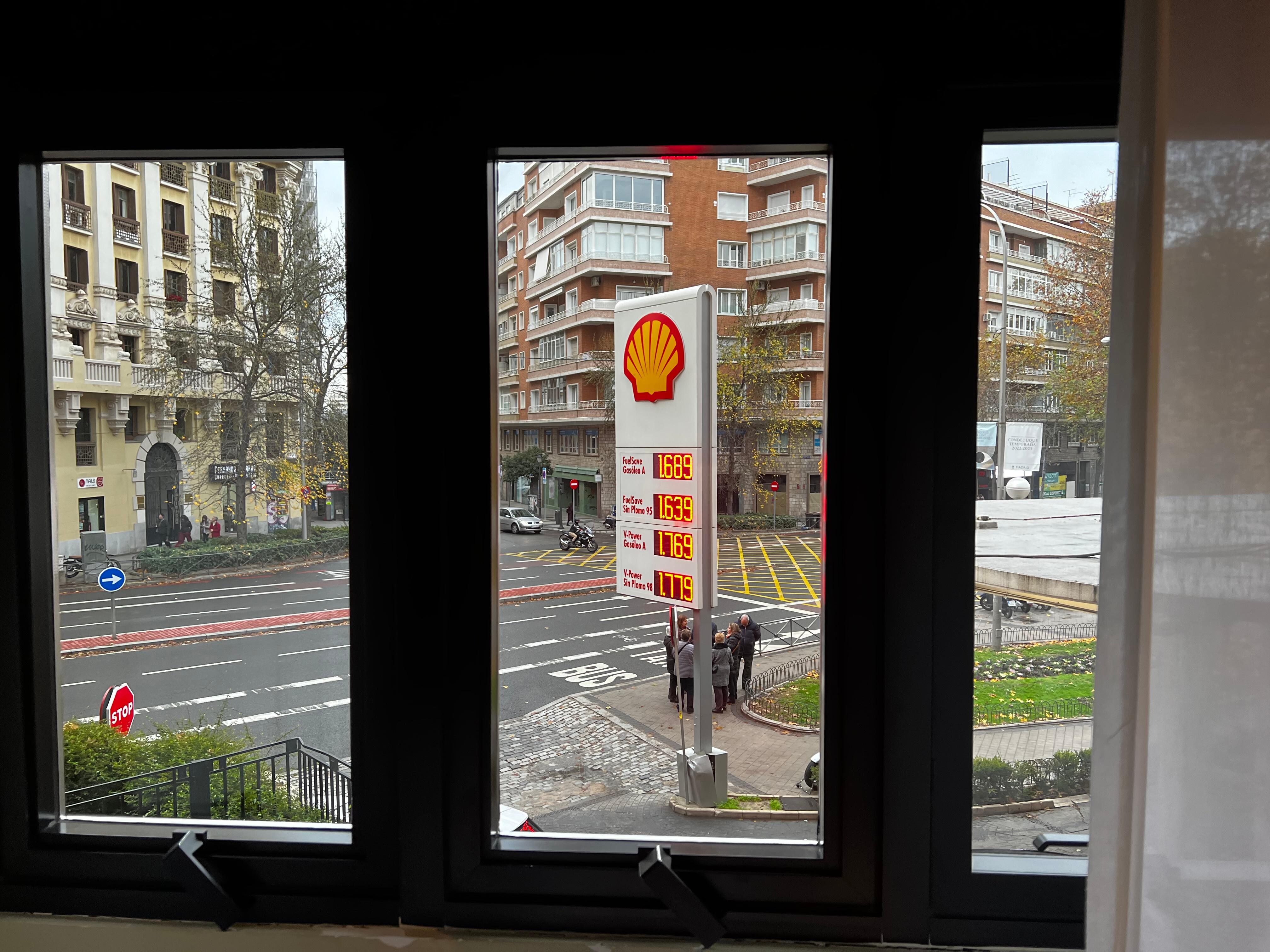 View to Gas station from my room