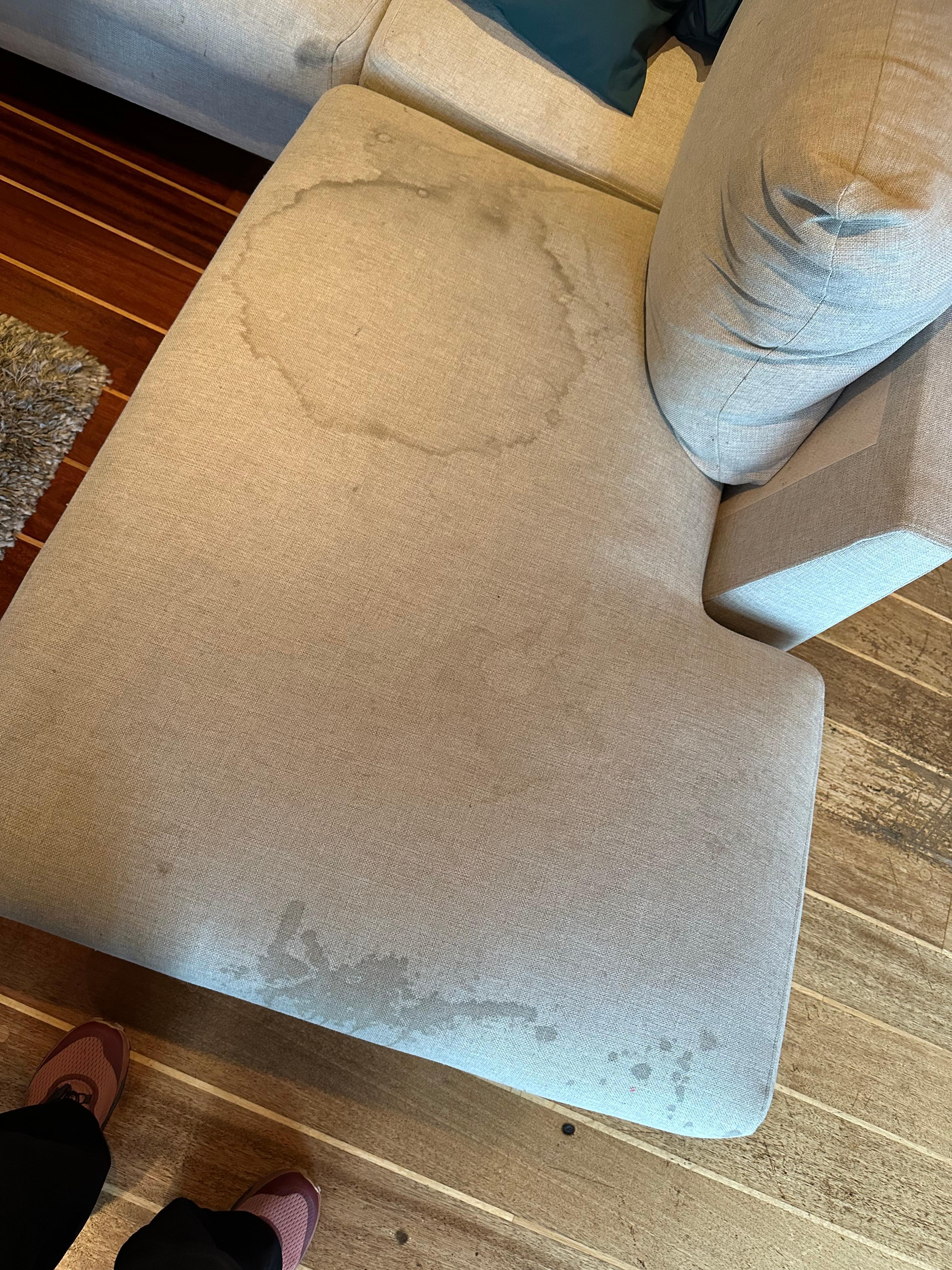 Stains on sofa