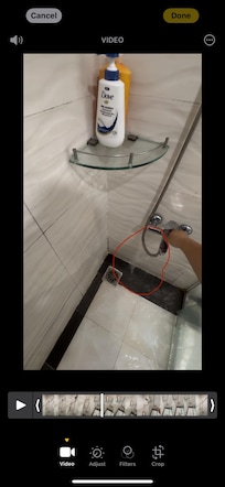 Shower head broken. Had to sit down to shower