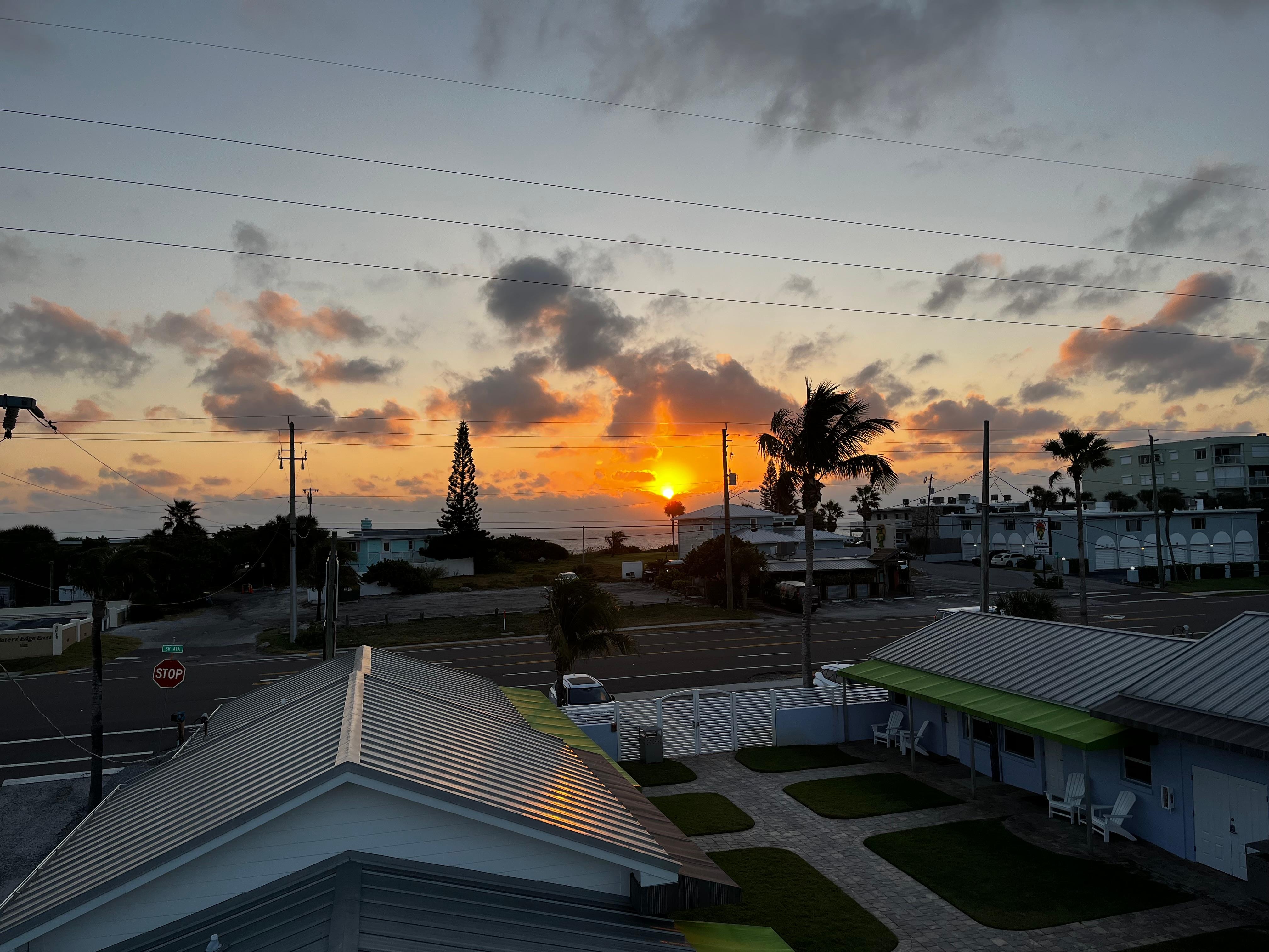 Sunrise from the roof deck.