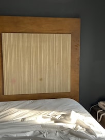 Stained headboard