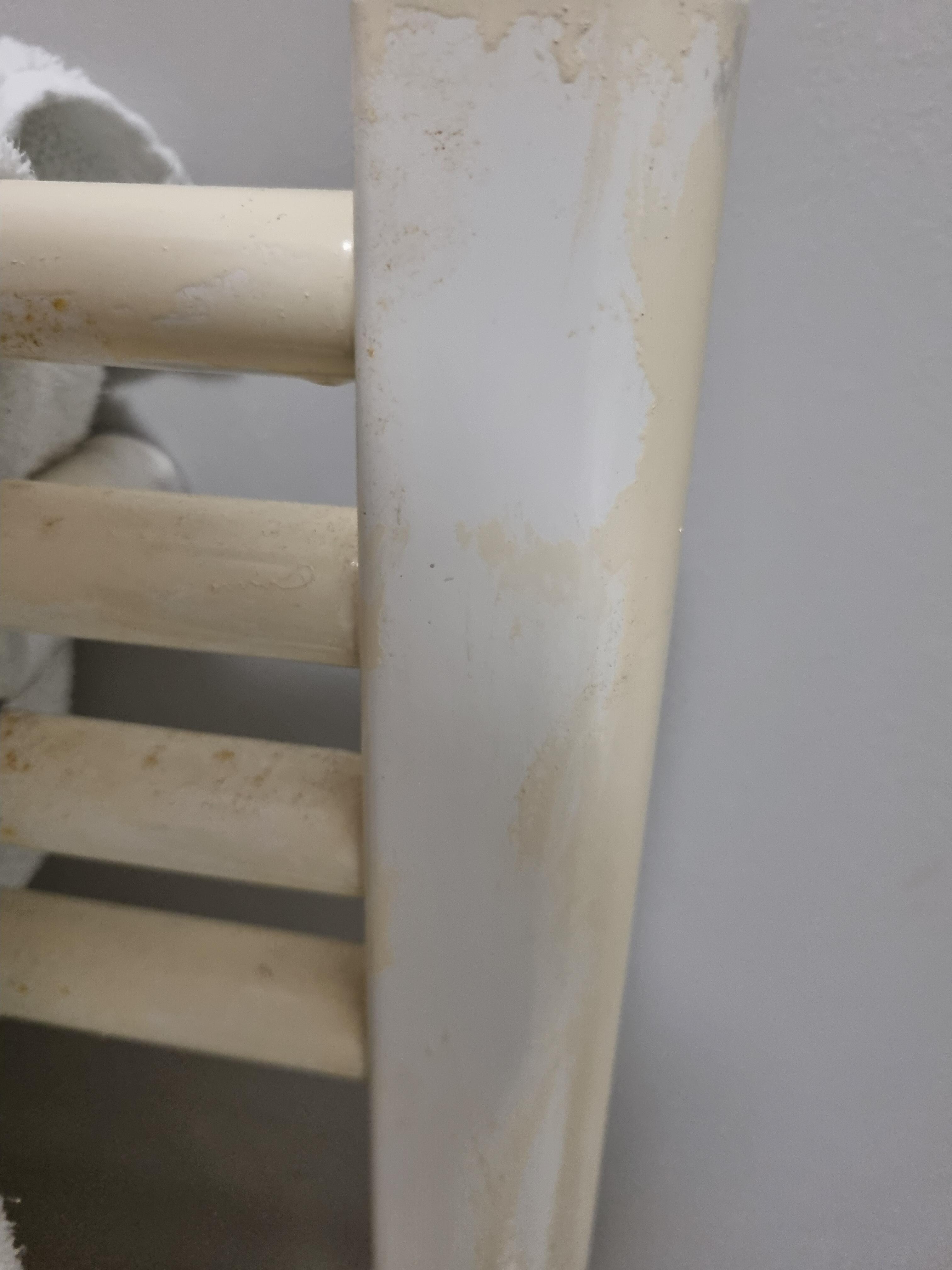 Poorly painted radiator. 
