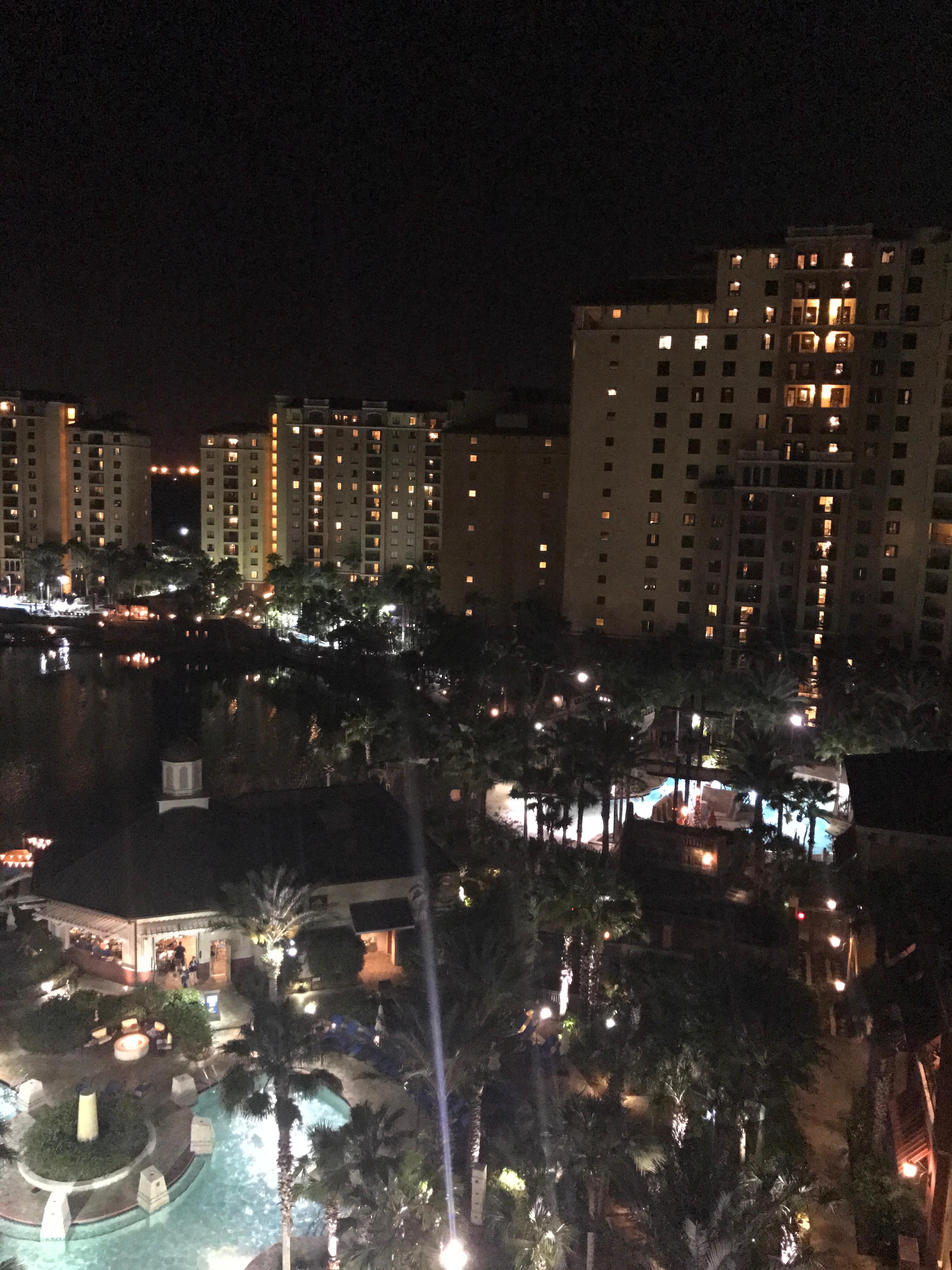 Night view from our hotel room