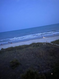 The view from the room’s balcony