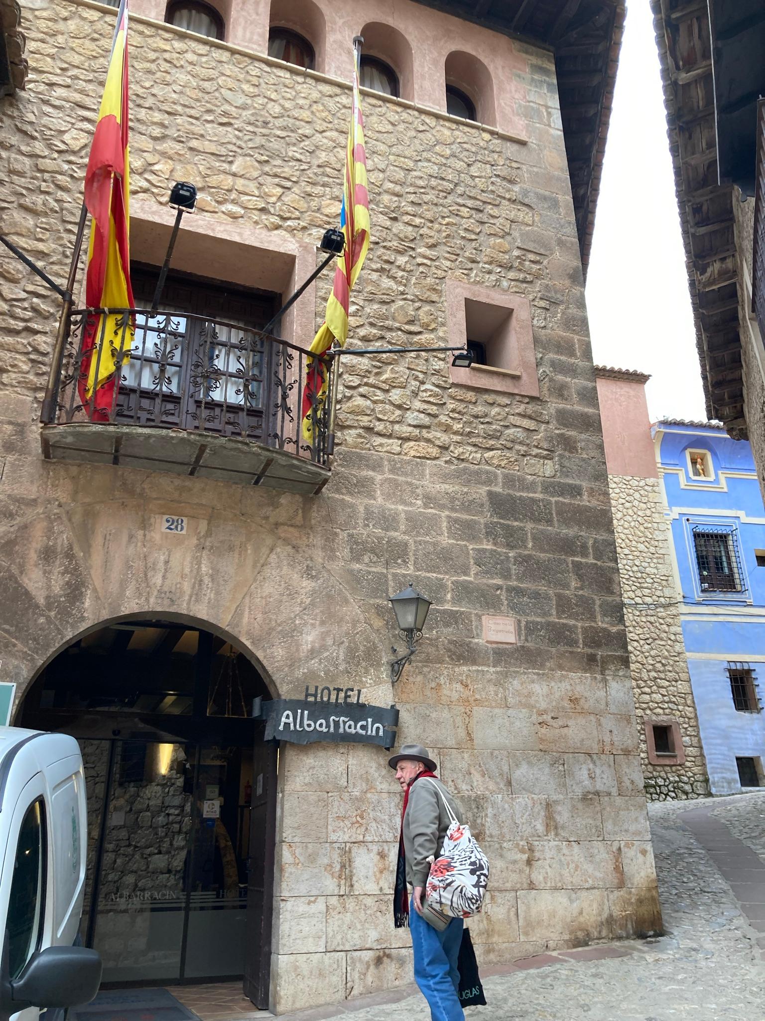 View of hotel’s entrance.