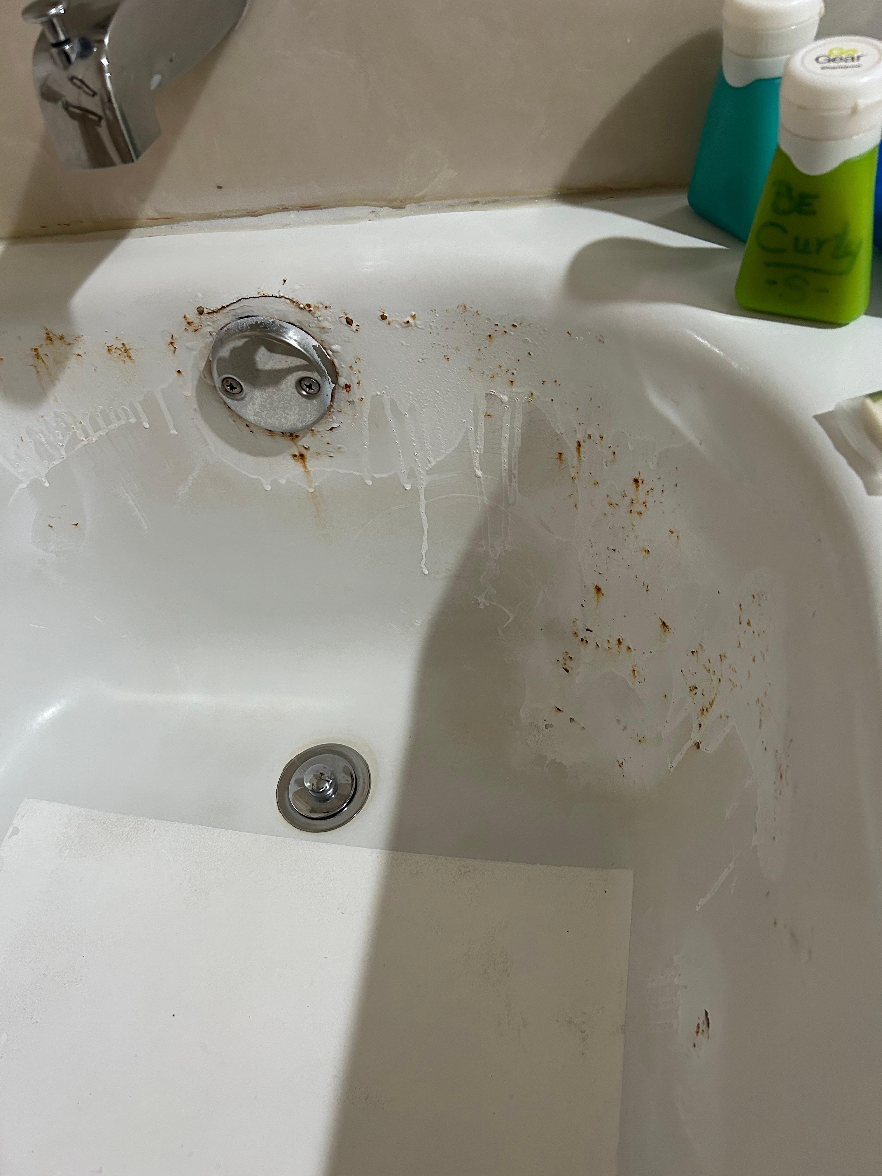 Tub rust stain 