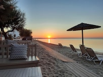 Sunset at the beach bar