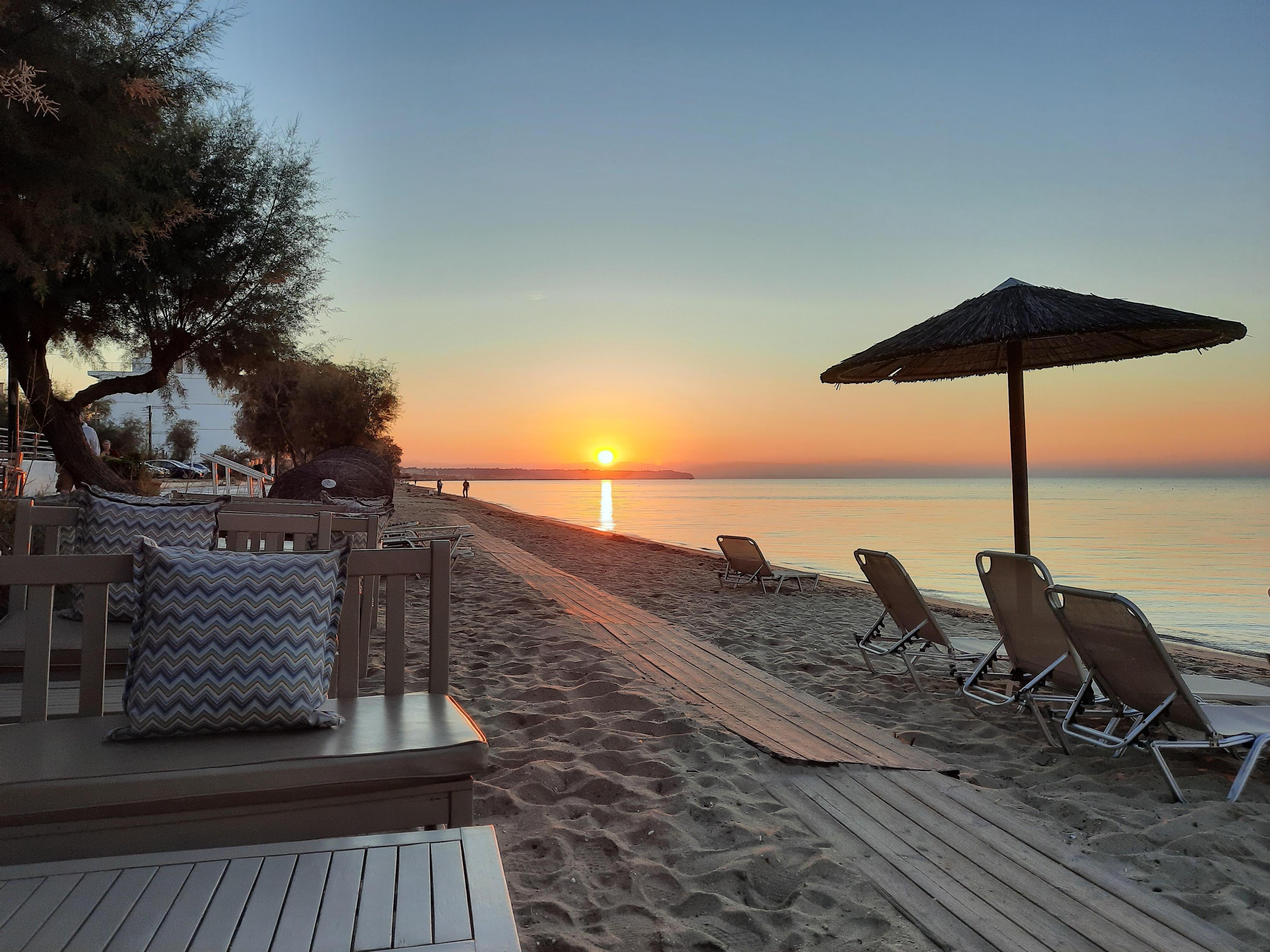 Sunset at the beach bar 