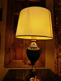 A beautiful lamp in the room