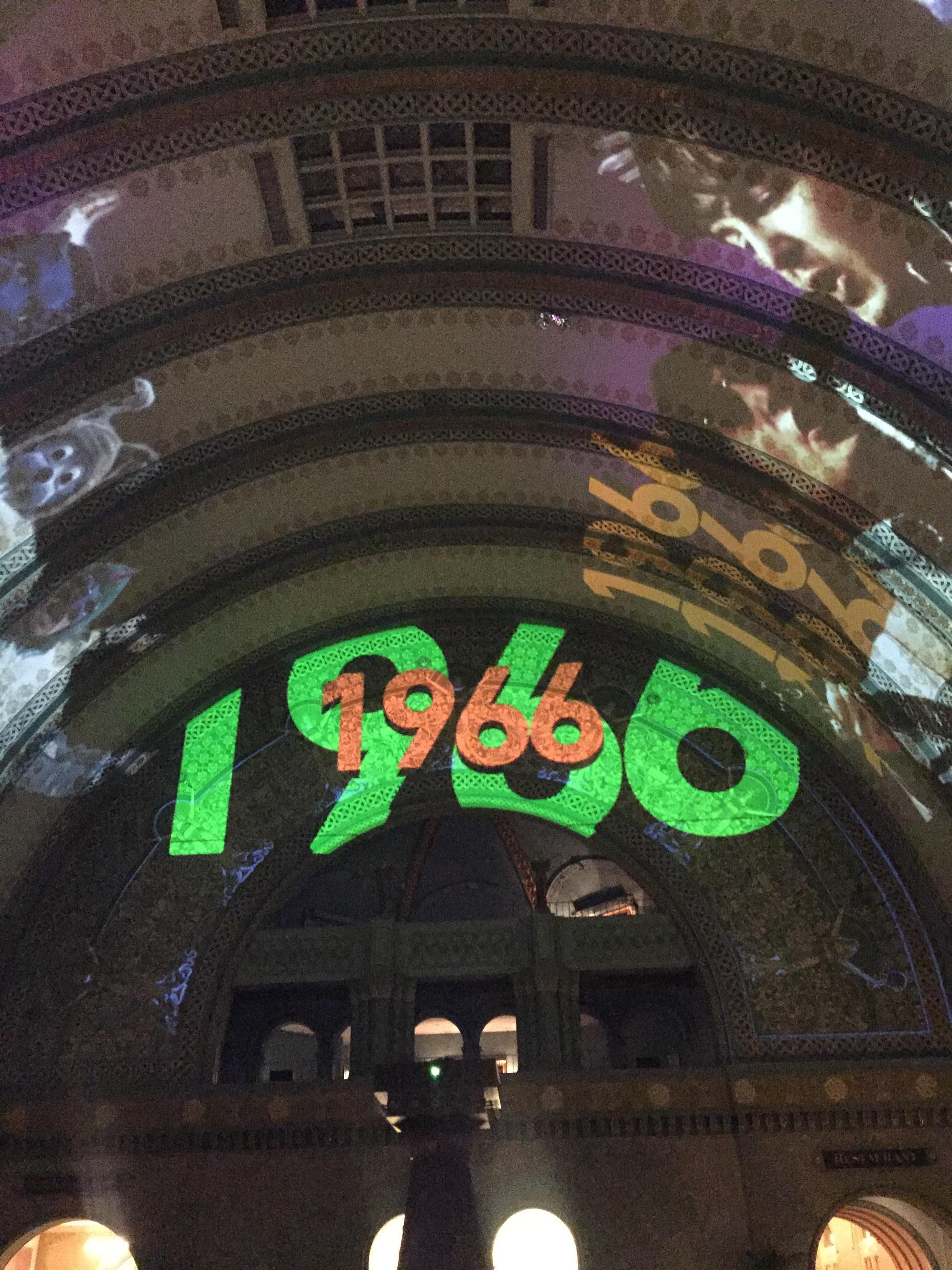 The main terminal which features a full service bar and menu and a light show with commentary