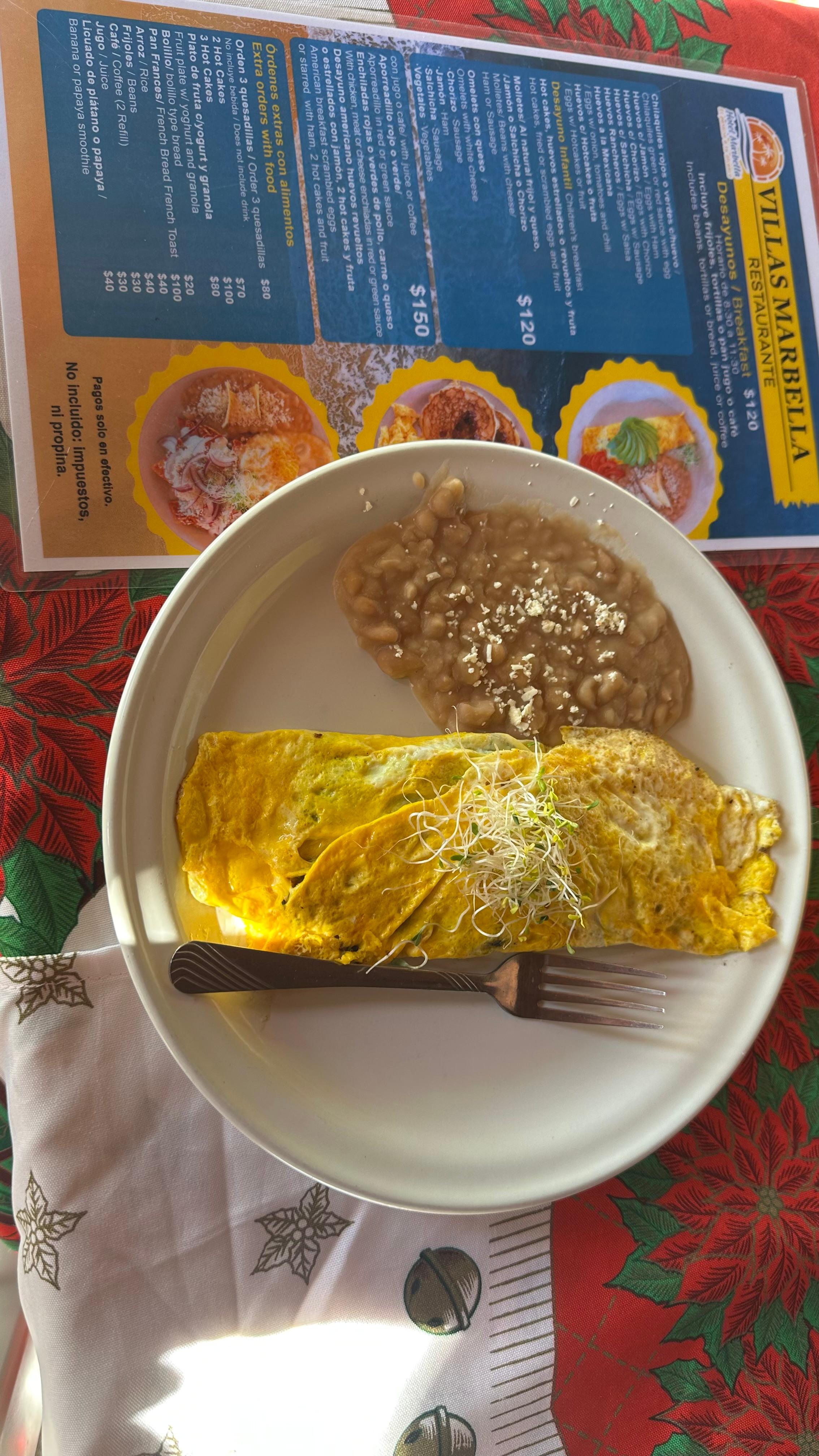 Desayuno omelet $120 