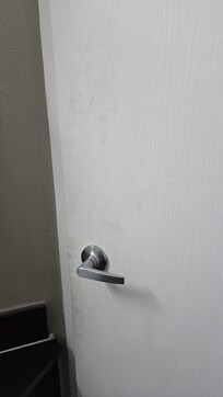 Bathroom door inside