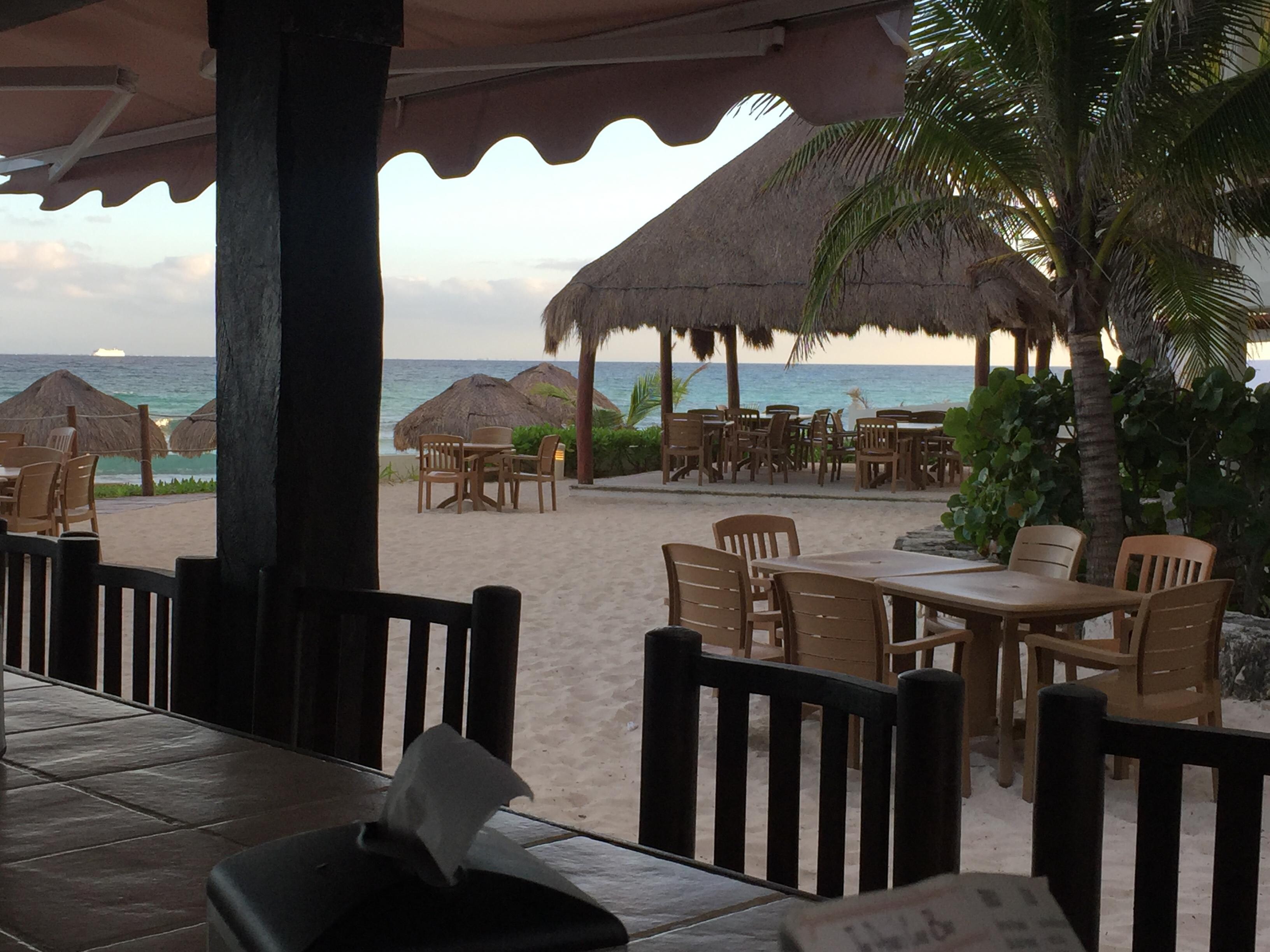 view of ocean from the bar
