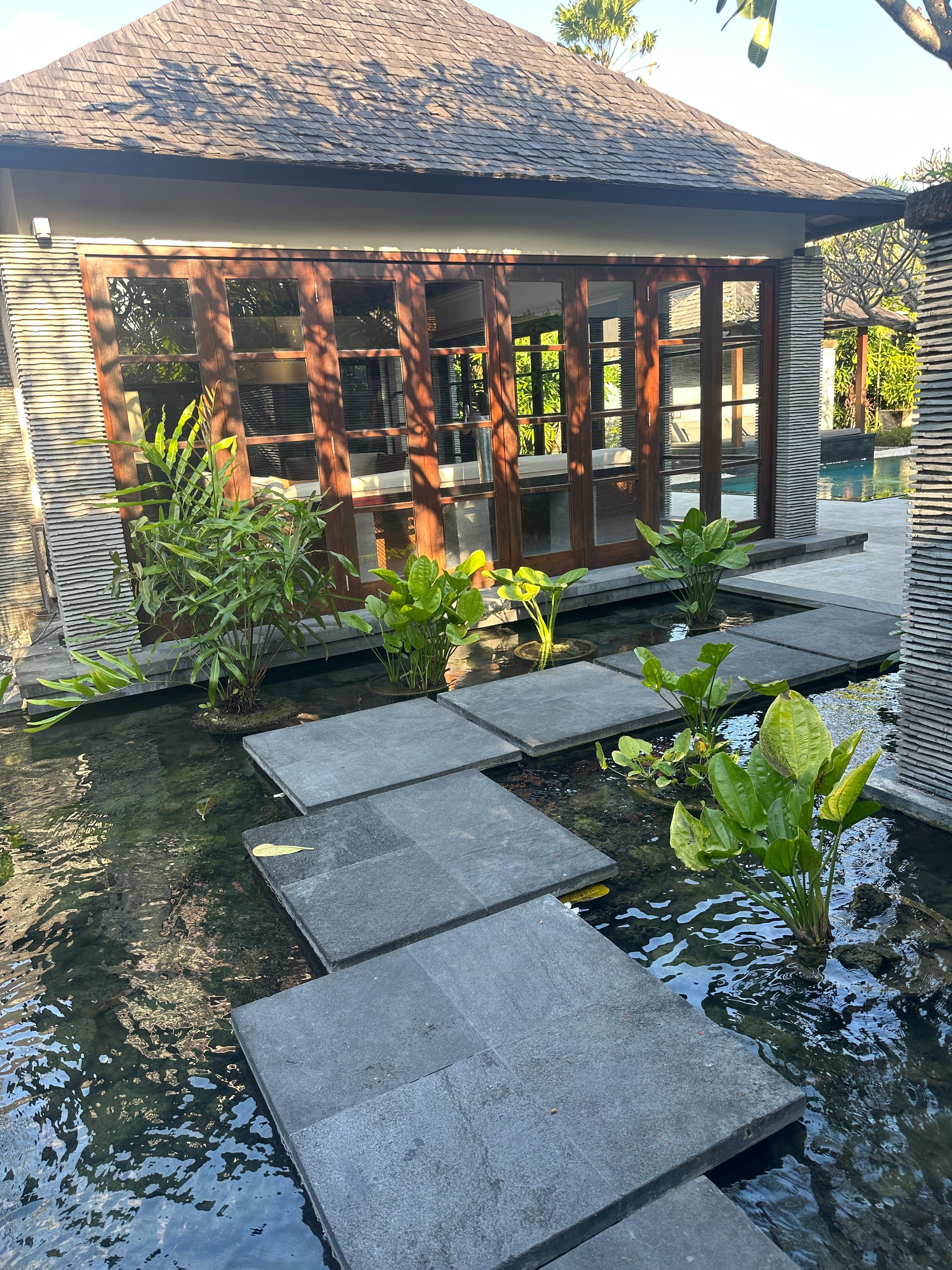 Entrance to compound overlooking family room/kitchen