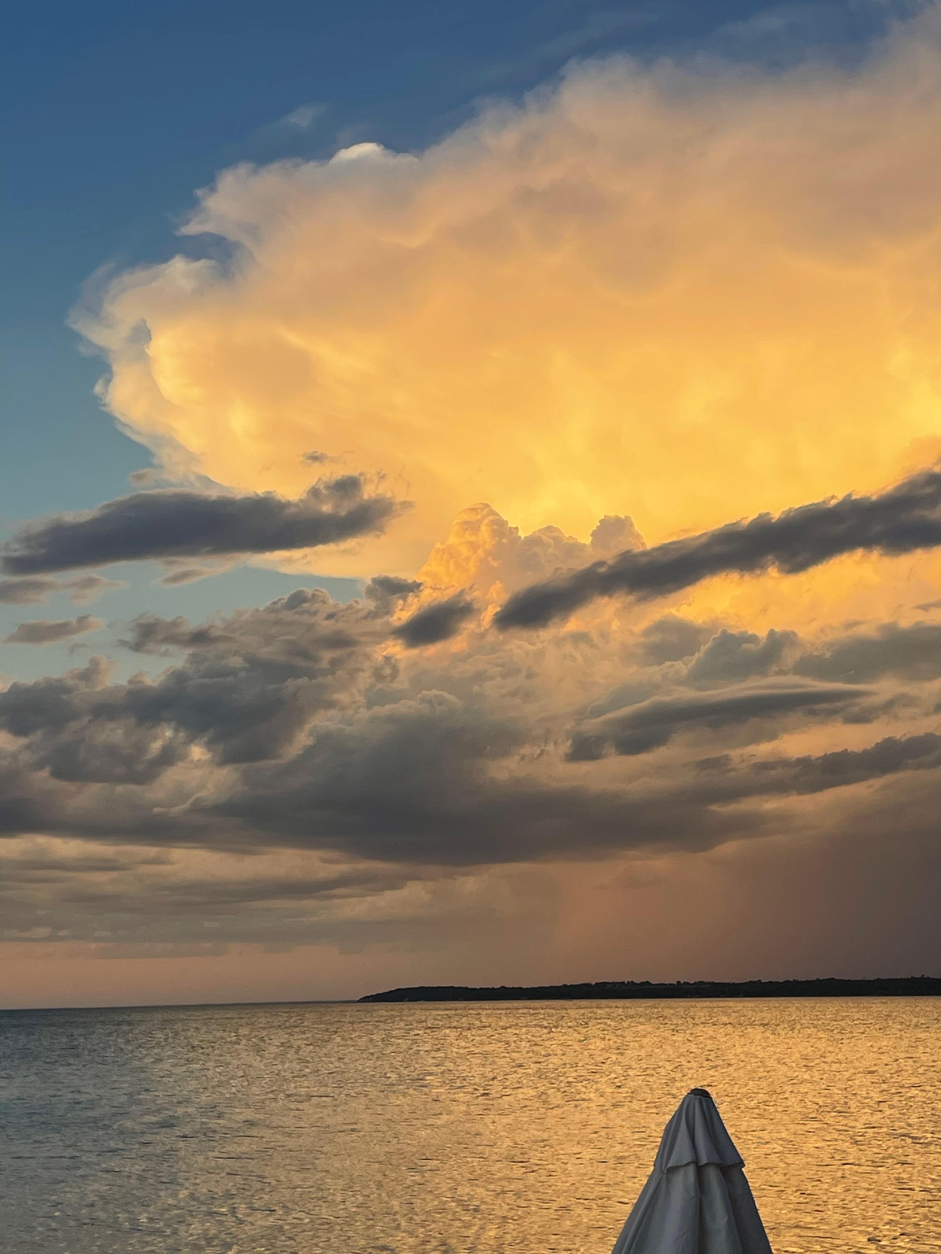 Heavy clouds over East arm of Traverse Bay