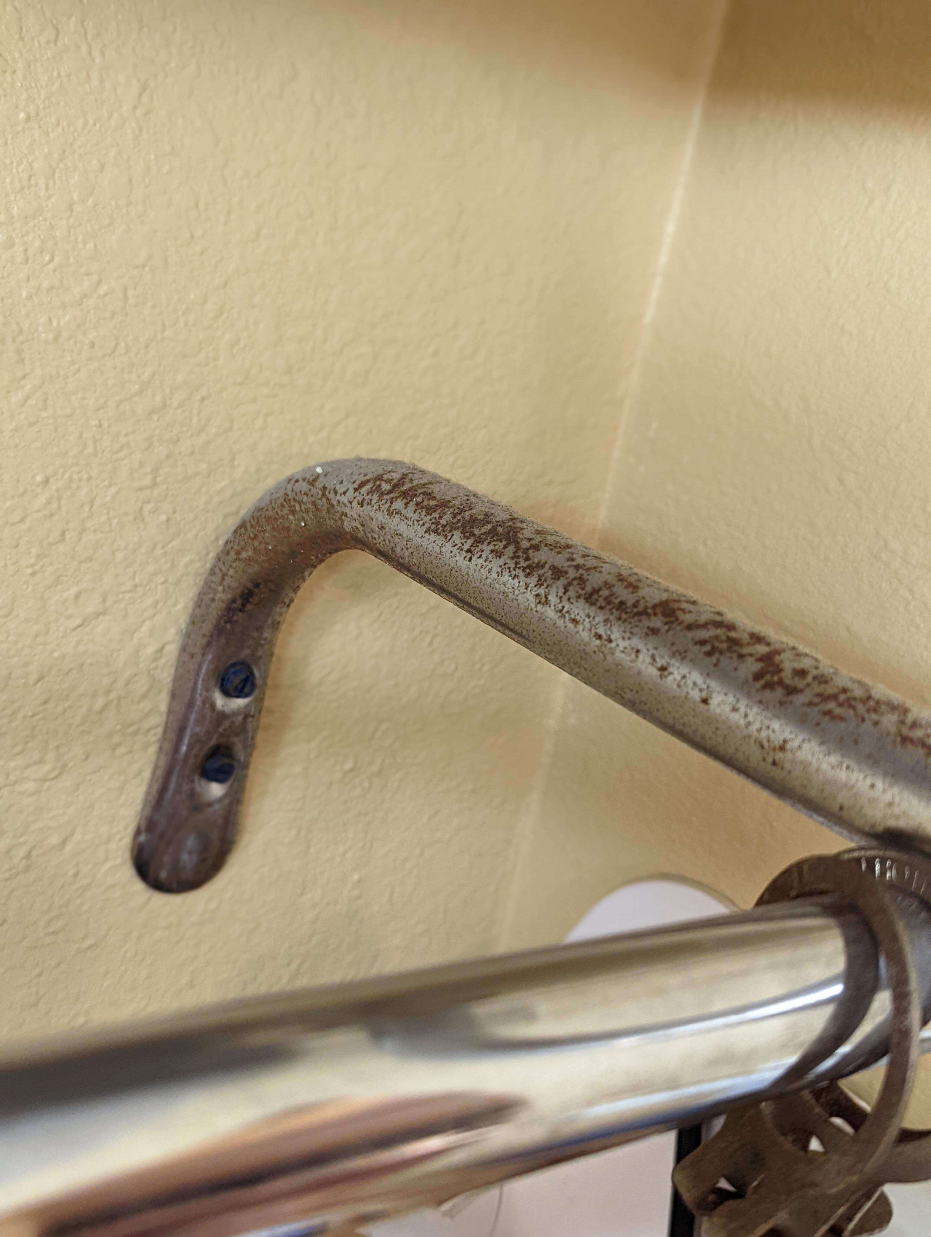 Rusty clothes rack