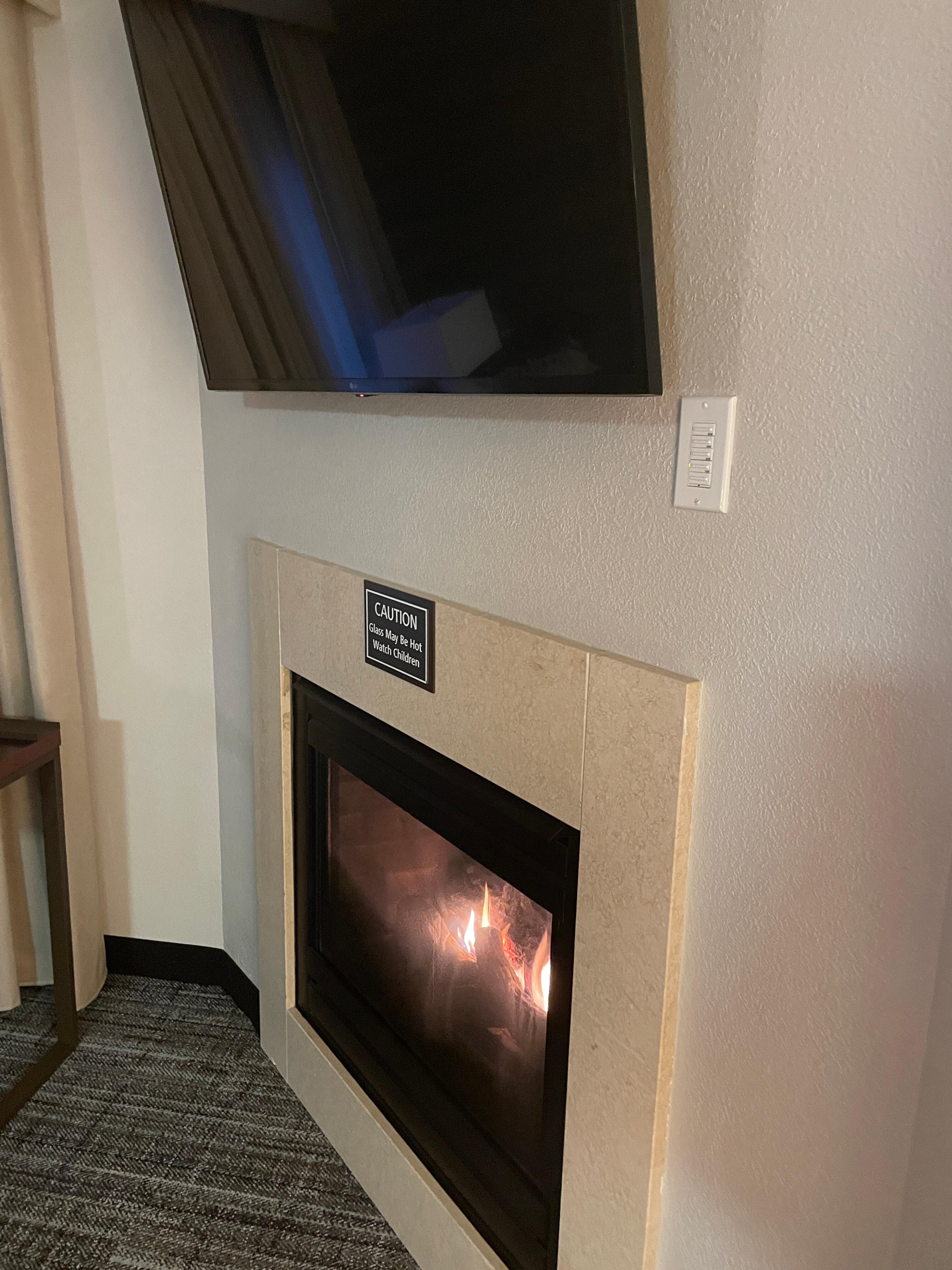 Cozy fireplace