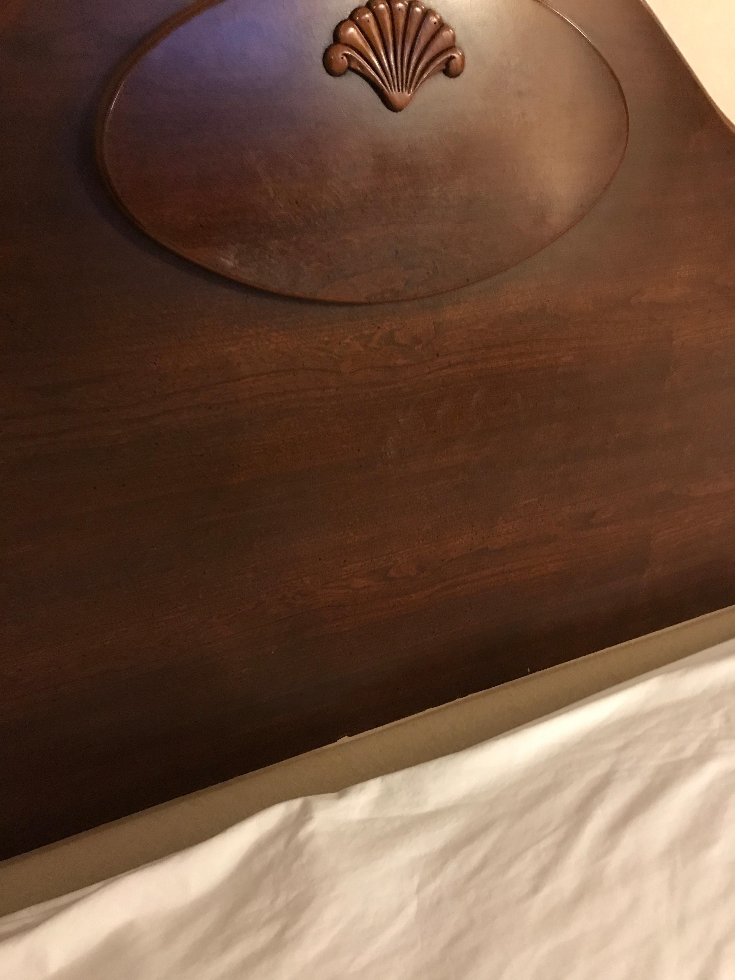 Hand prints were on the head board