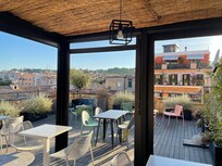 Rooftop deck for breakfast and to lounge anytime.