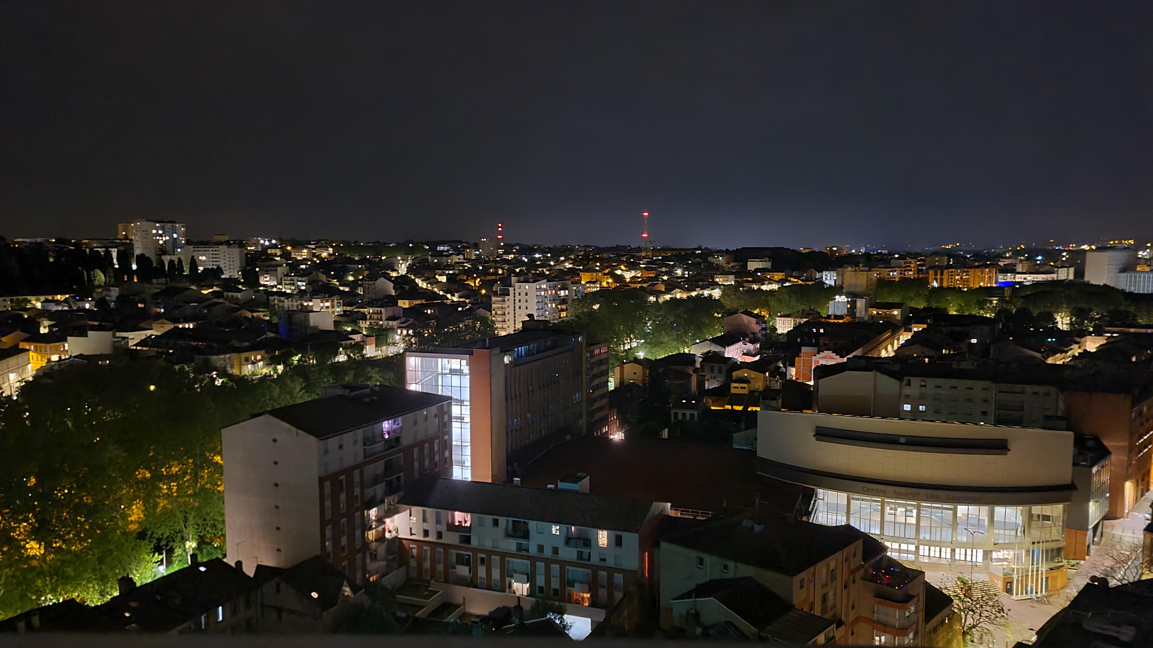 Night view from balcony