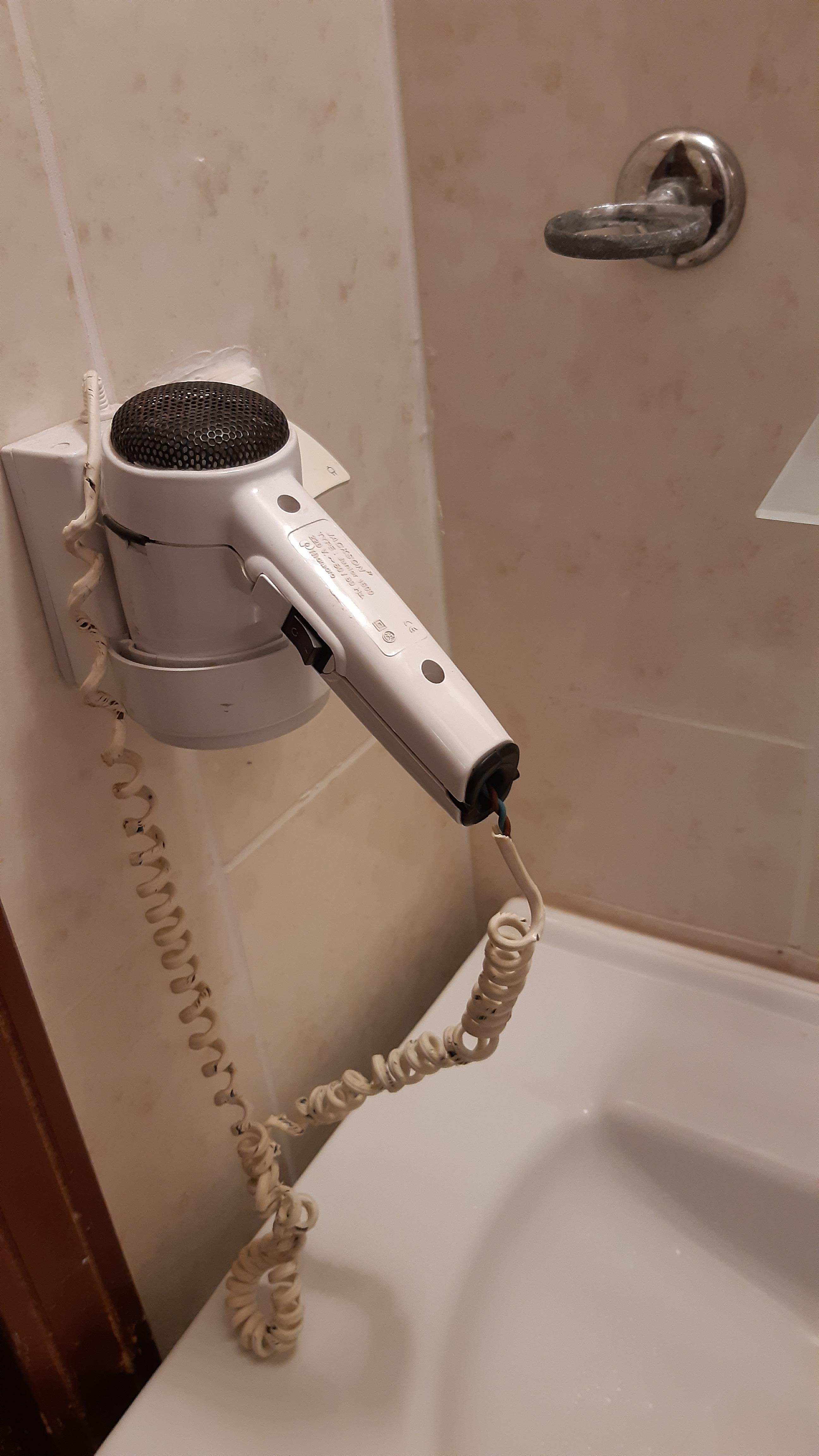 Dangerous hair-dryer