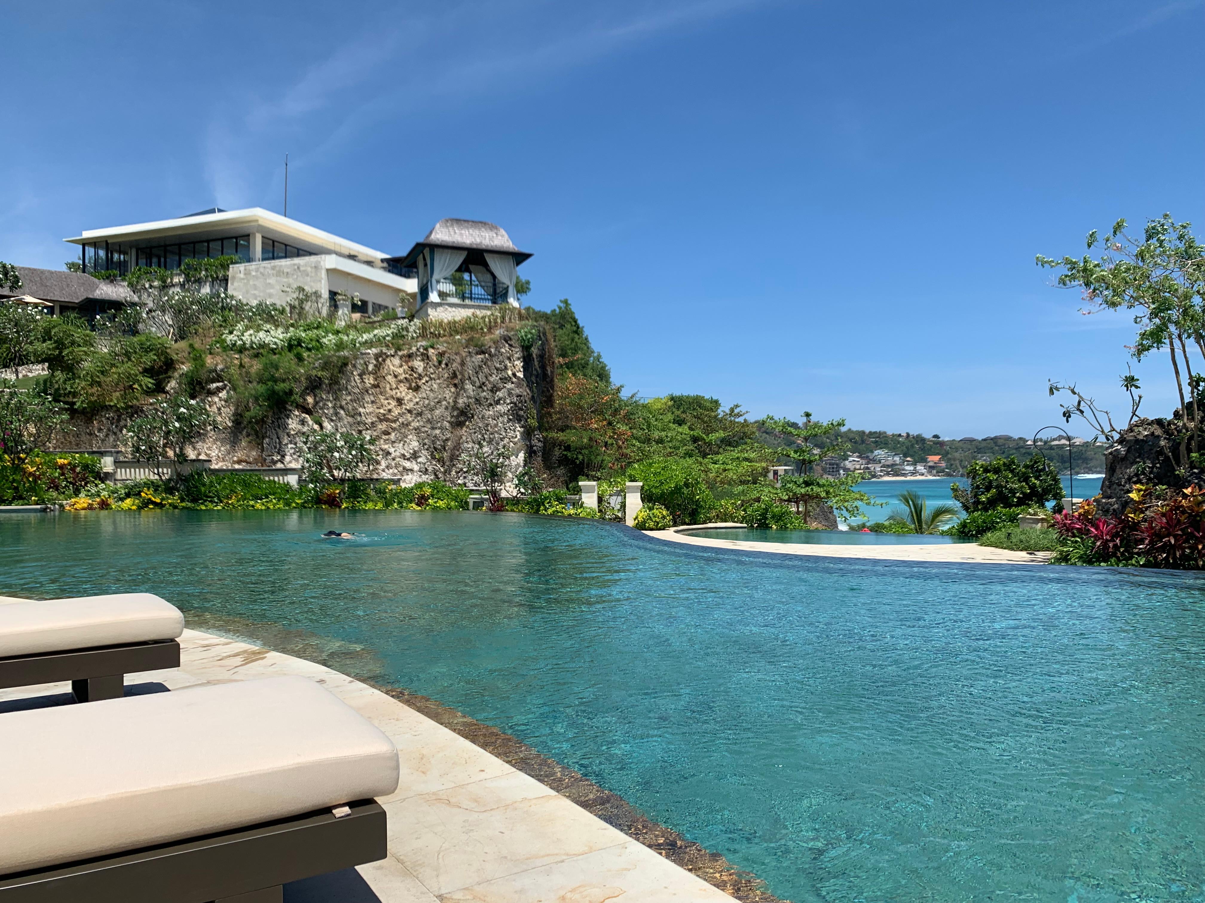 second of three infinity pools overlooking the ocean