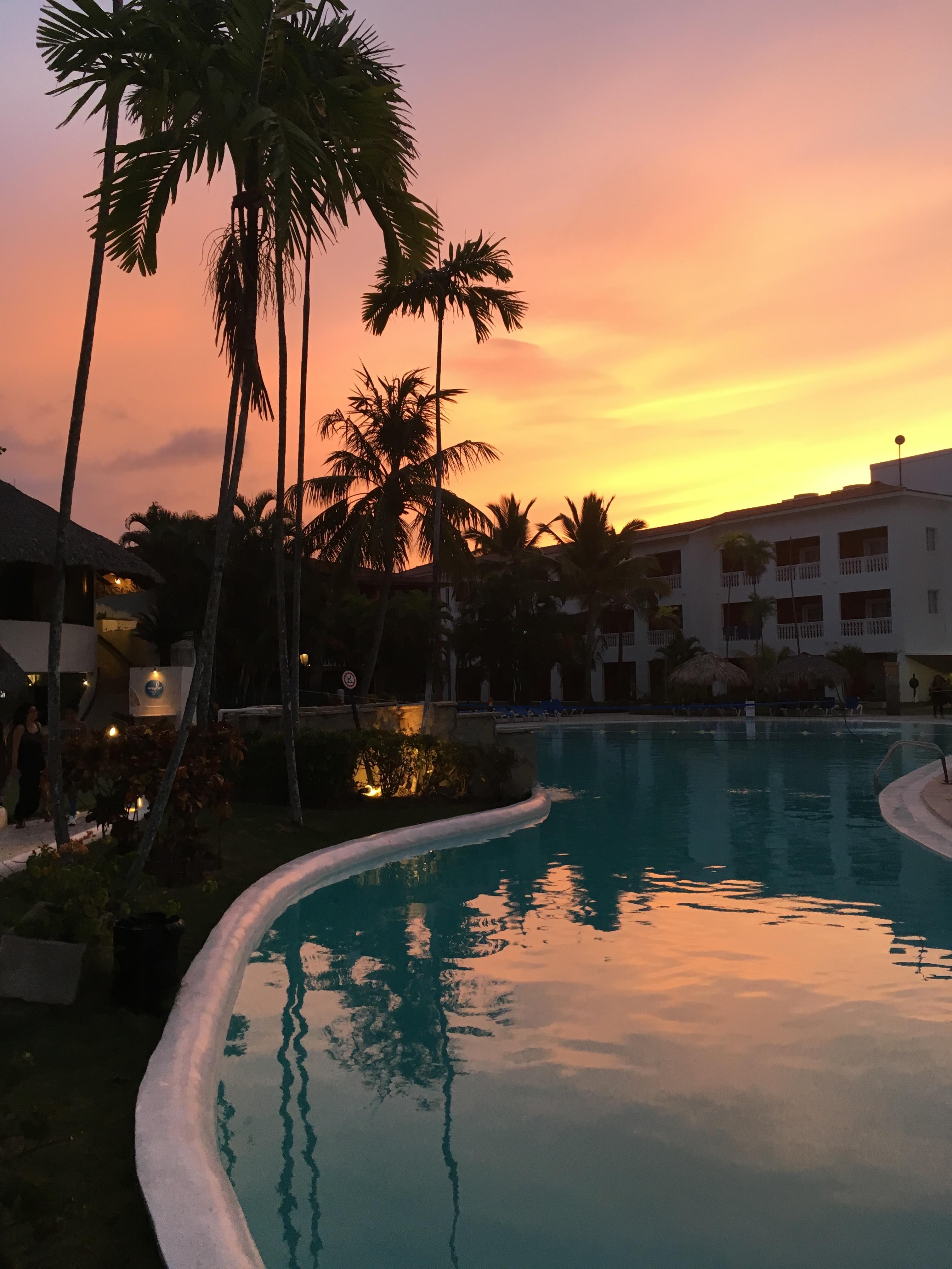 Pool at night