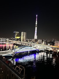 A night view from the roof top